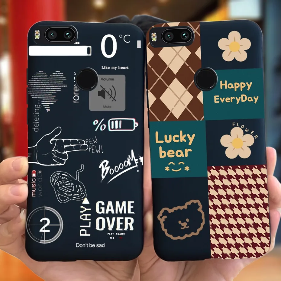 Para Xiaomi Mi A1 (Mi 5X) Funda de teléfono encantador patrón macarrón Funda trasera suave de silicona para Xiaomi MiA1 Fundas Funda Mi5X A 1 parachoques