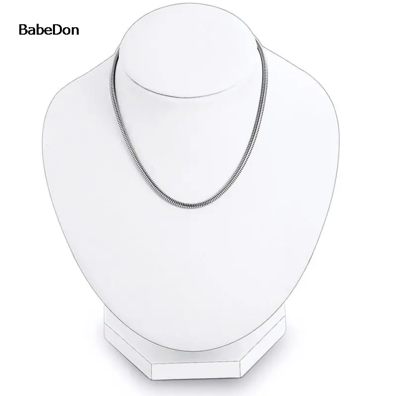1/1.5/2.4/4mm Waterproof Stainless Steel Sliver Color Necklace High Quality Round Snake Chain Jewelry Accessory for Men Women