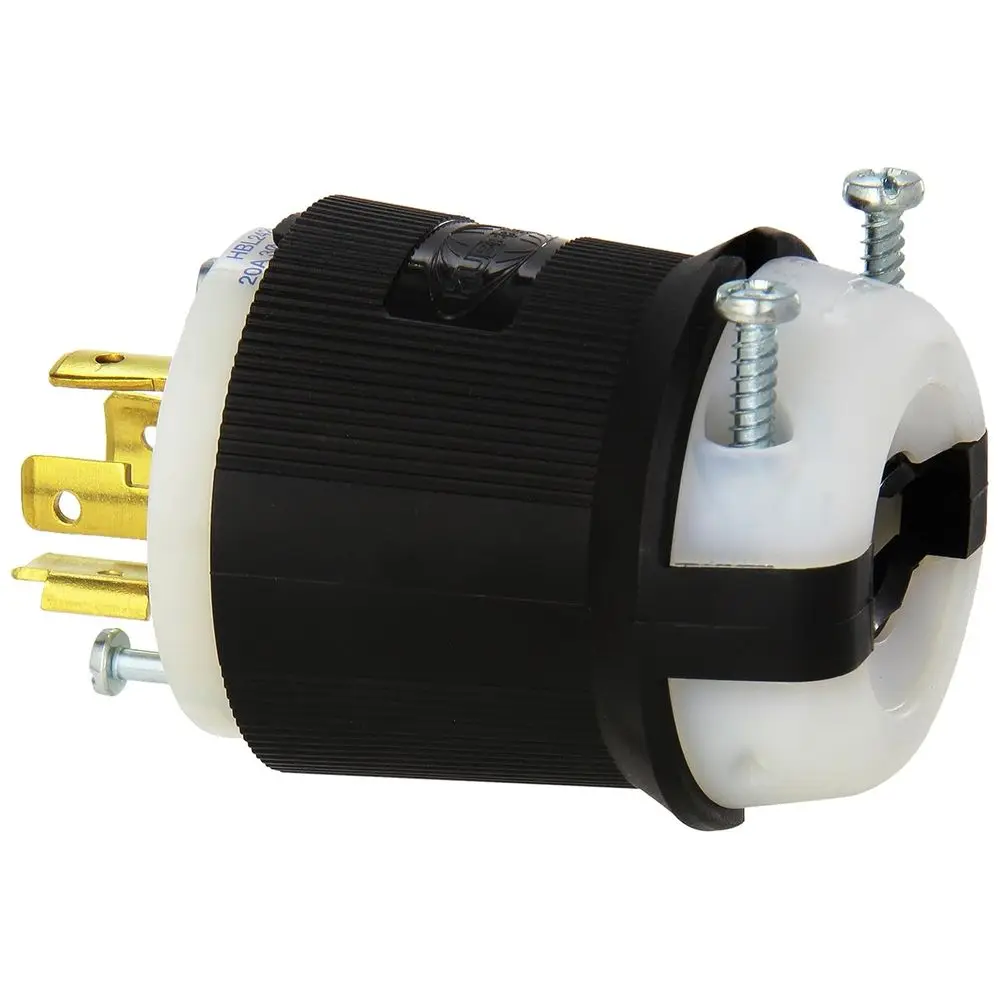 

Запирающийся разъем HBL2421, 20 А, 3 фазы, 250 В, L15-20P, черный и белый цвета