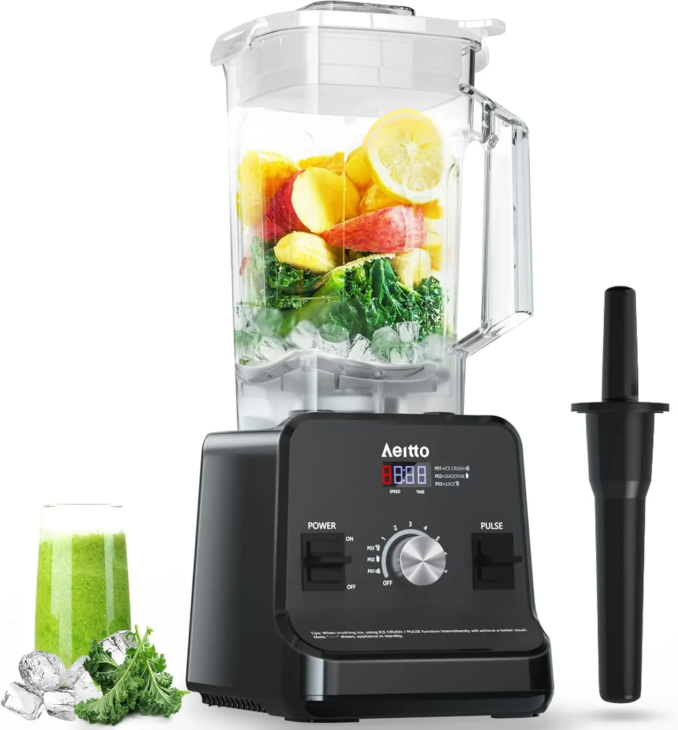 1500W Professional Blender with 68oz Large Capacity, Perfect for Ice Crushing and Smoothies