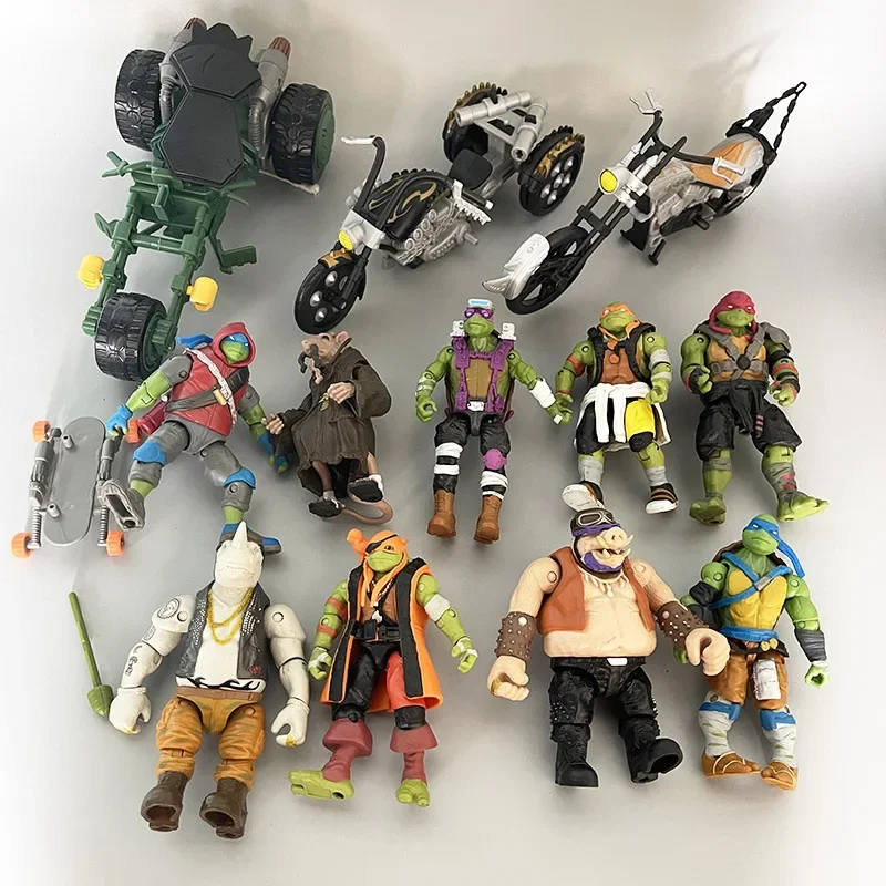 Playmates Teenages Mutant Ninja Turtles Leonardo Raphael Splinter Shredder Joint Movable Doll Anime Villain Figures Model Toys