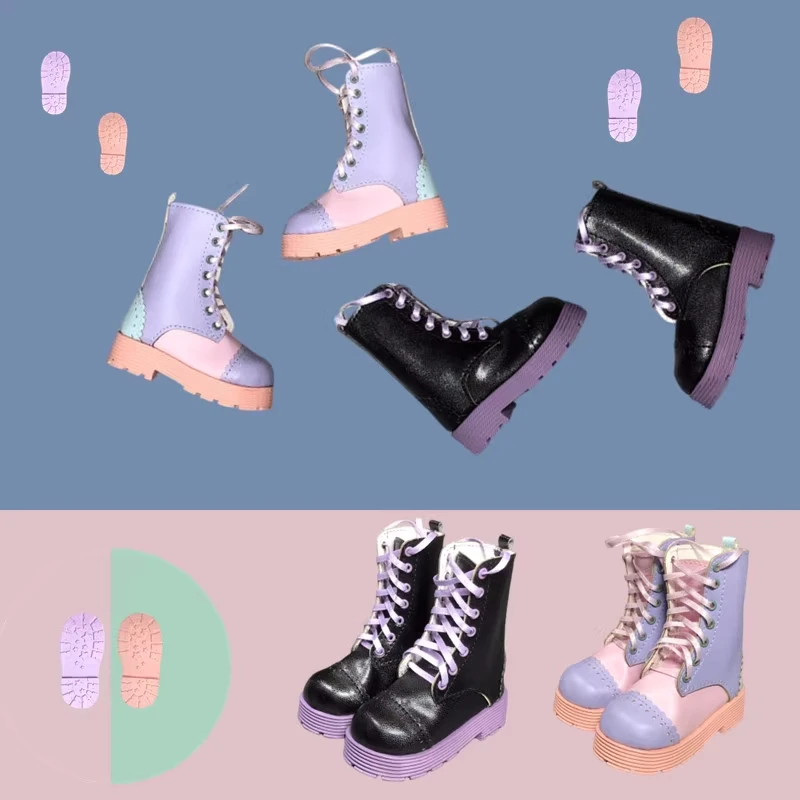 1/4 size bjd Doll shoes Platform platform lace-up boots Casual shoe doll accessories