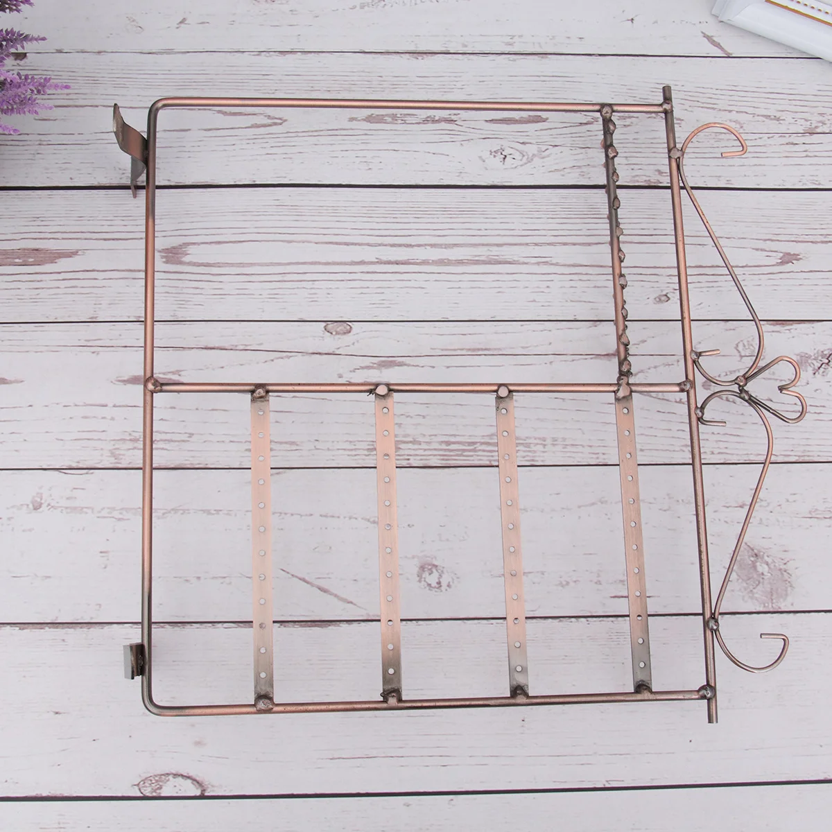 Iron Art Necklace Display Rack Bronze Stylish Jewelry Organizer for Home Shop Dresser Necklace Storage Stand Neck Chain Holder