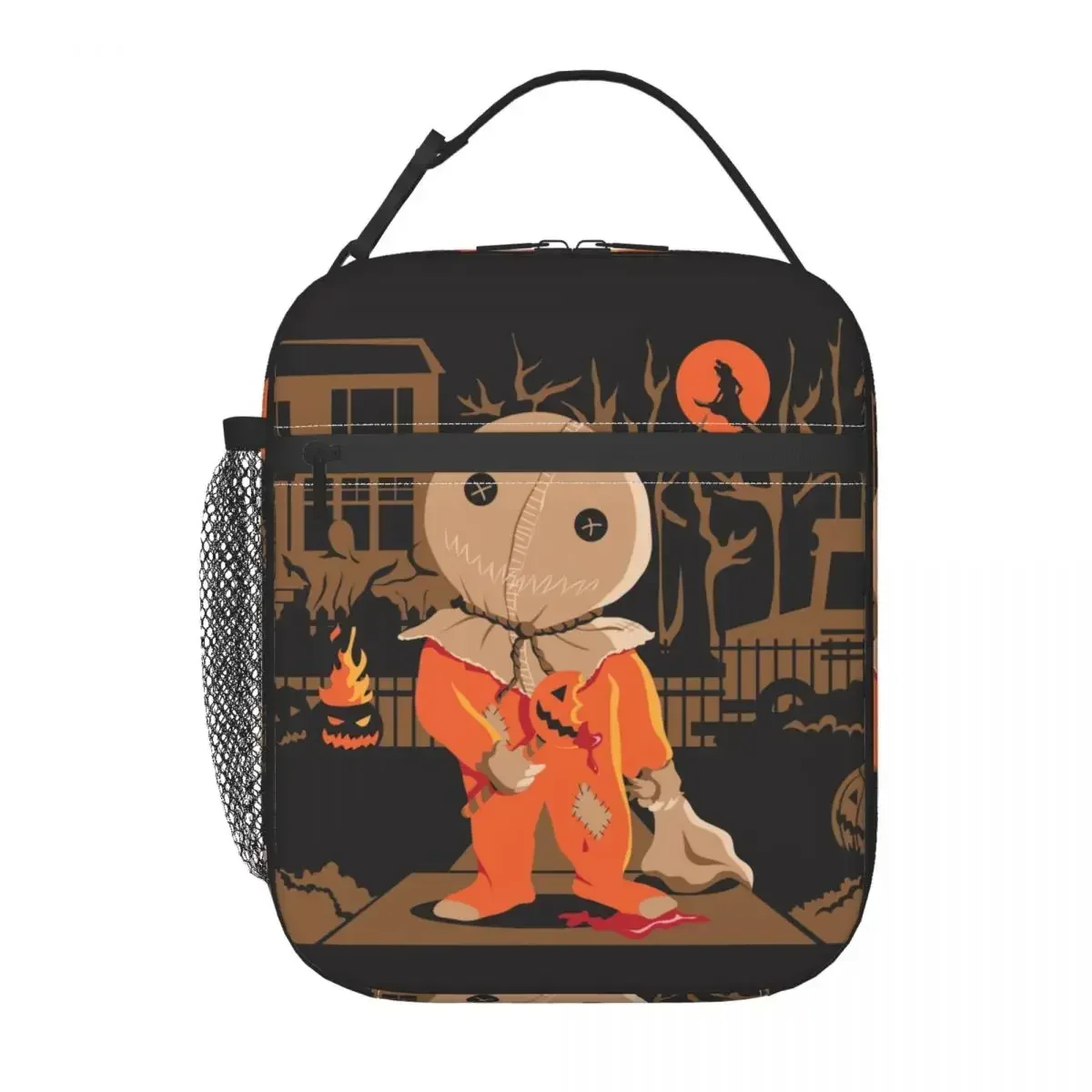 Halloween Horror Film Trick R Treat Sam Pumpkin Lunch Box Women Multifunction Cooler Thermal Food Insulated Lunch Bag Office