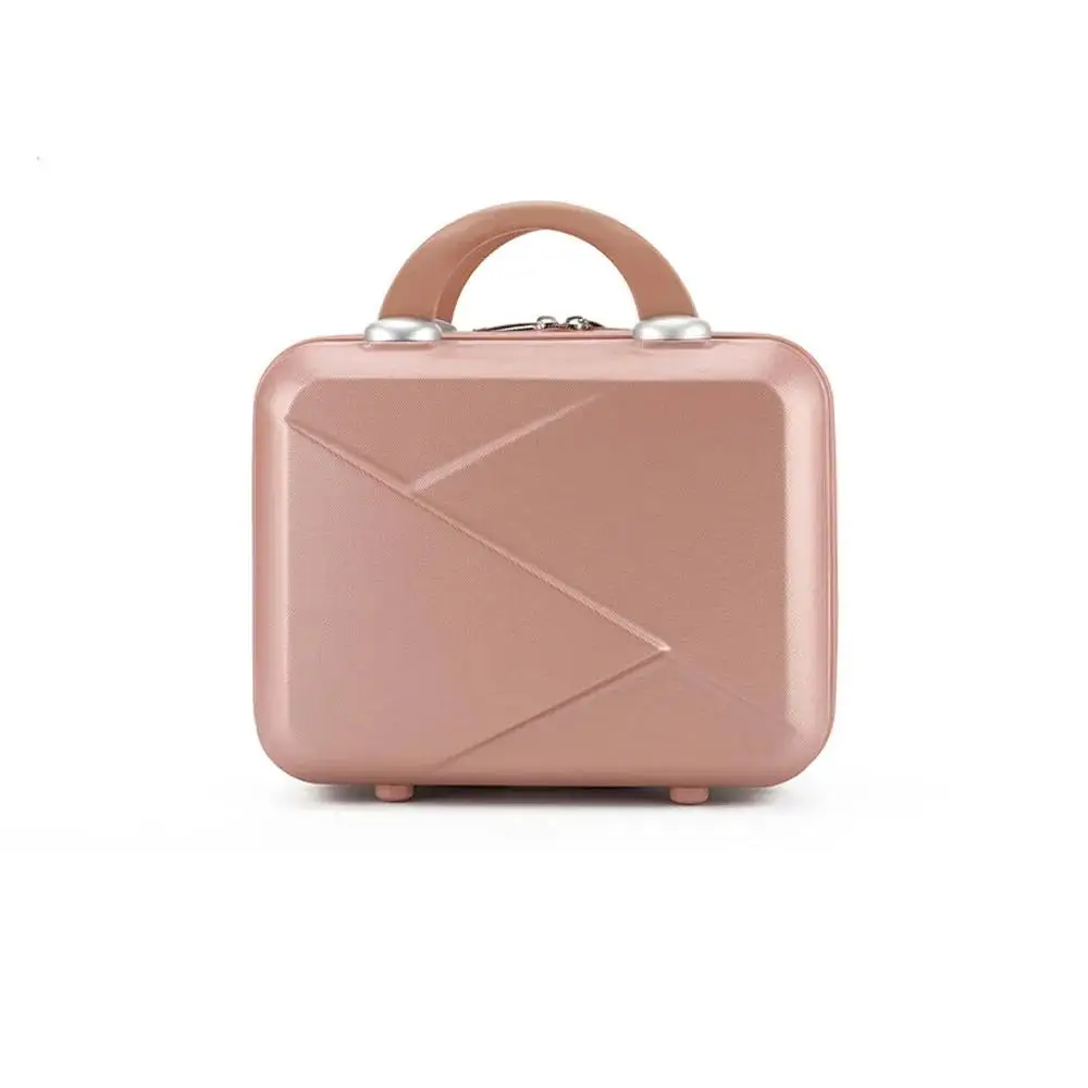 

New 14 Compressive khaki/Pink/Silver/Black Small Women Material Travel Inch Suitcase Luggage Size:30-15-23cm