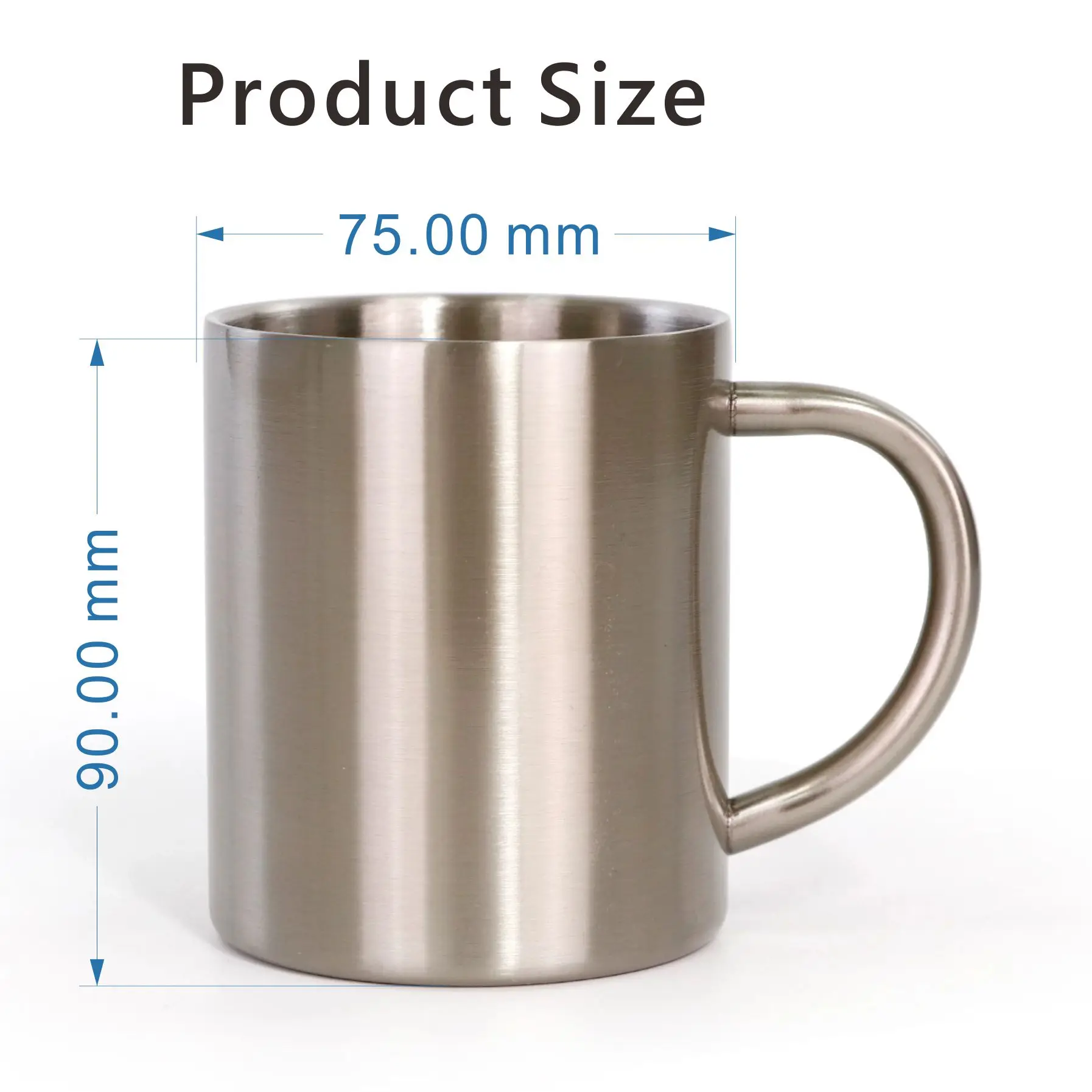 300ML Stainless Steel Cup LOGO PHOTO NAME Customize Print Creative Coffee Travel Tea Metal Mug for Explor Outdoor Hiker Camp