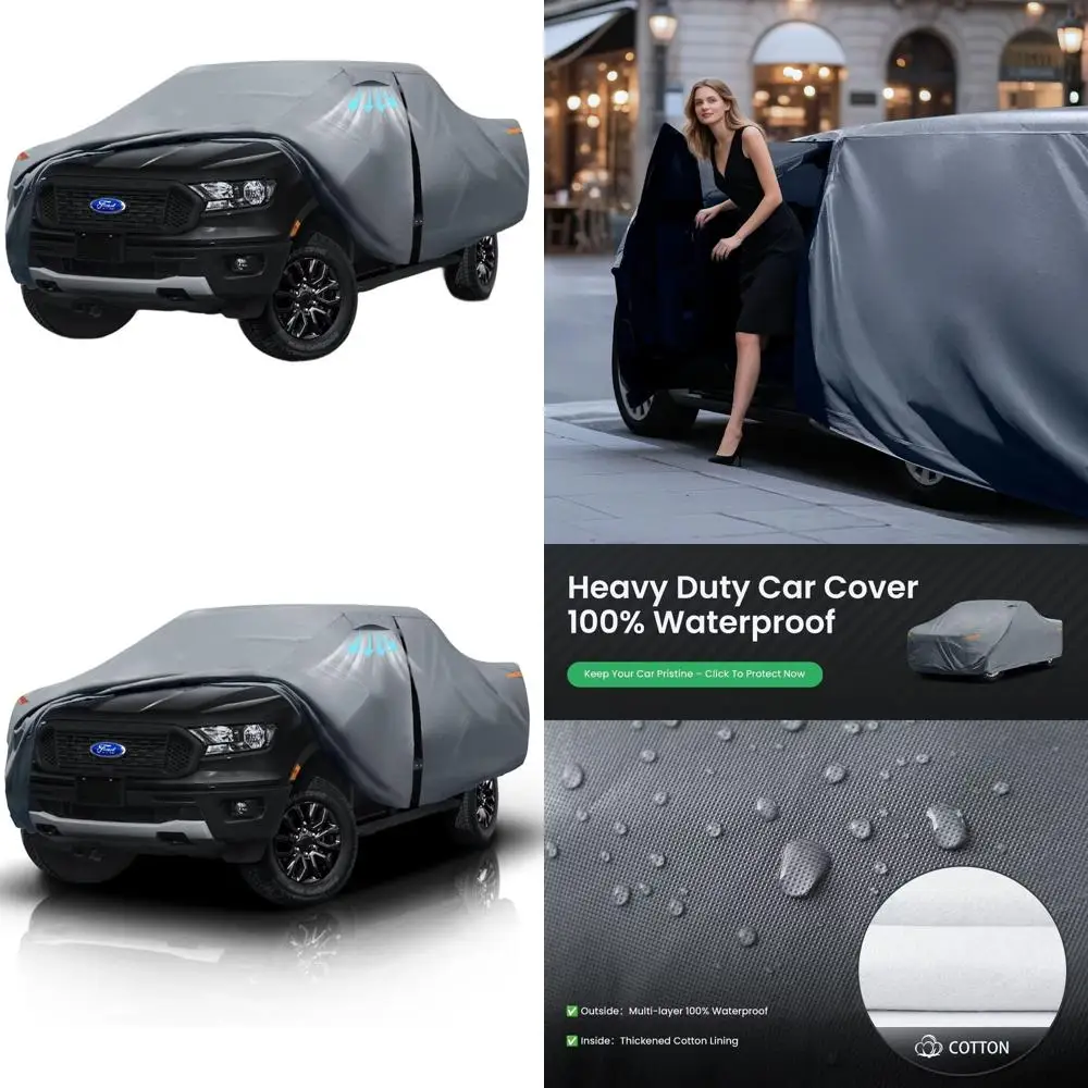 

Чехол для грузовика на заказ для моделей 2019-2026 Super Cab/Crew Cab с короткой платформой, водонепроницаемая всепогодная защита с молнией на двери