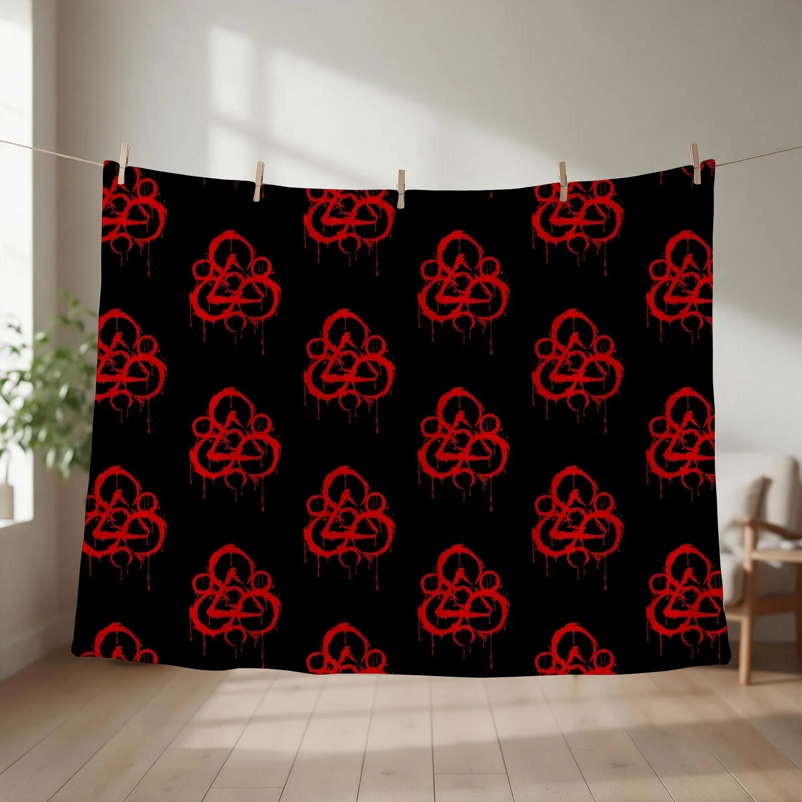 Bloody keywork Throw Blanket couch cozy soft plush fuzzy picnic outdoor blanket