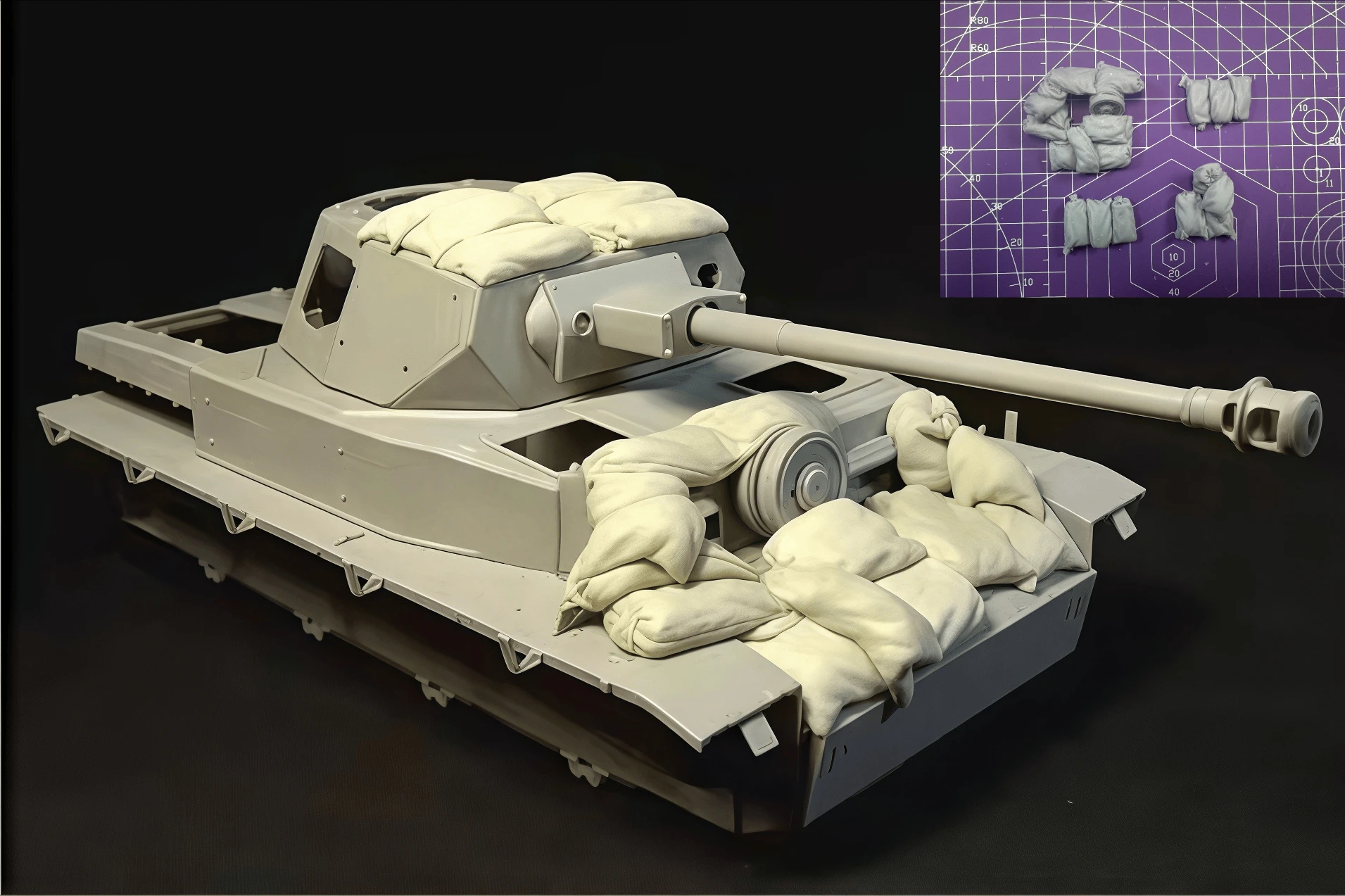 

1:35 Casting Resin Model Assembly Kit, GK, Tank Defense Kit, Unpainted, Needs To Be Assembled