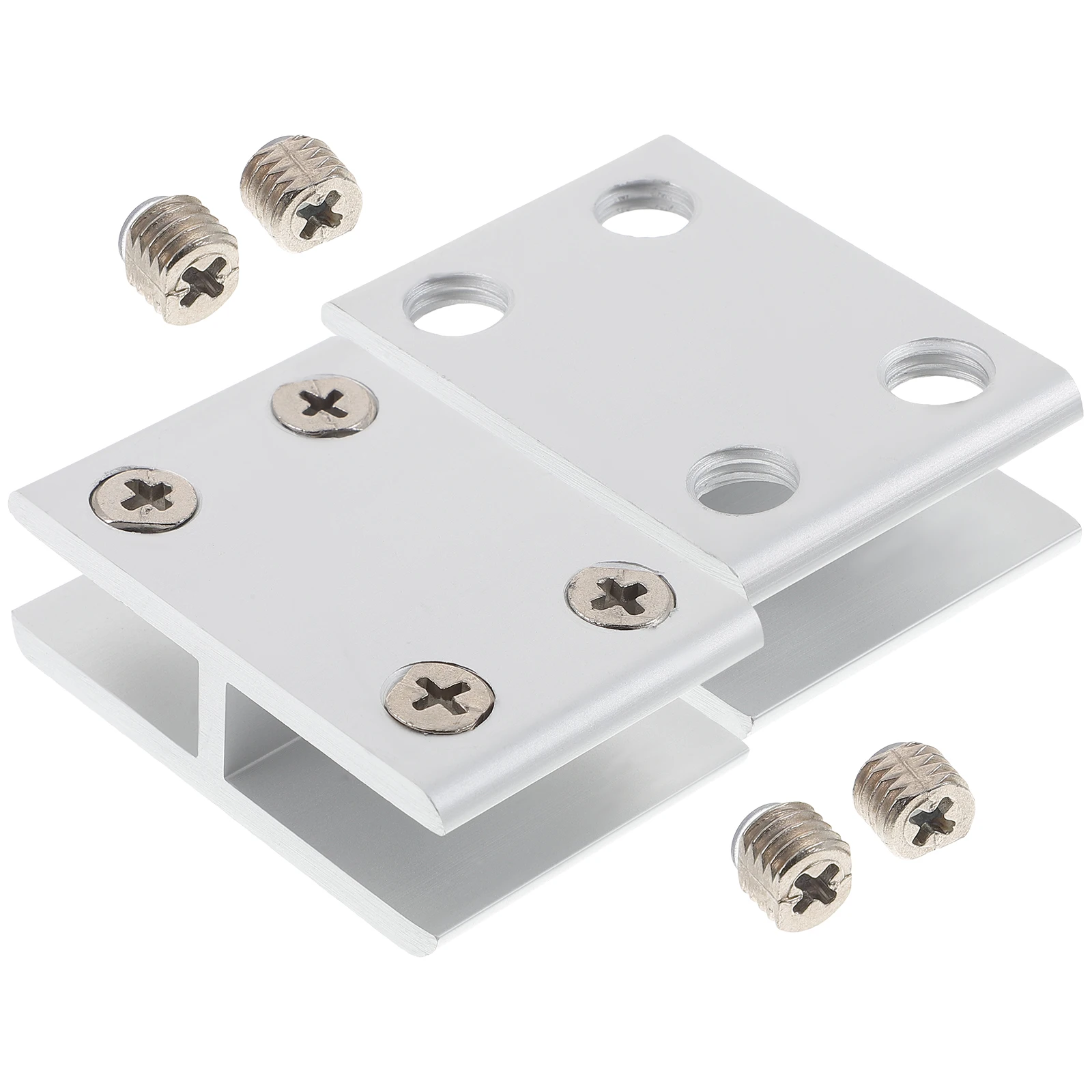 

2pcs Glass Clamp Aluminum Alloy 8-10mm Tempered Glass Panel Holder Railing Bracket for Fence Cabinet Furniture Supports