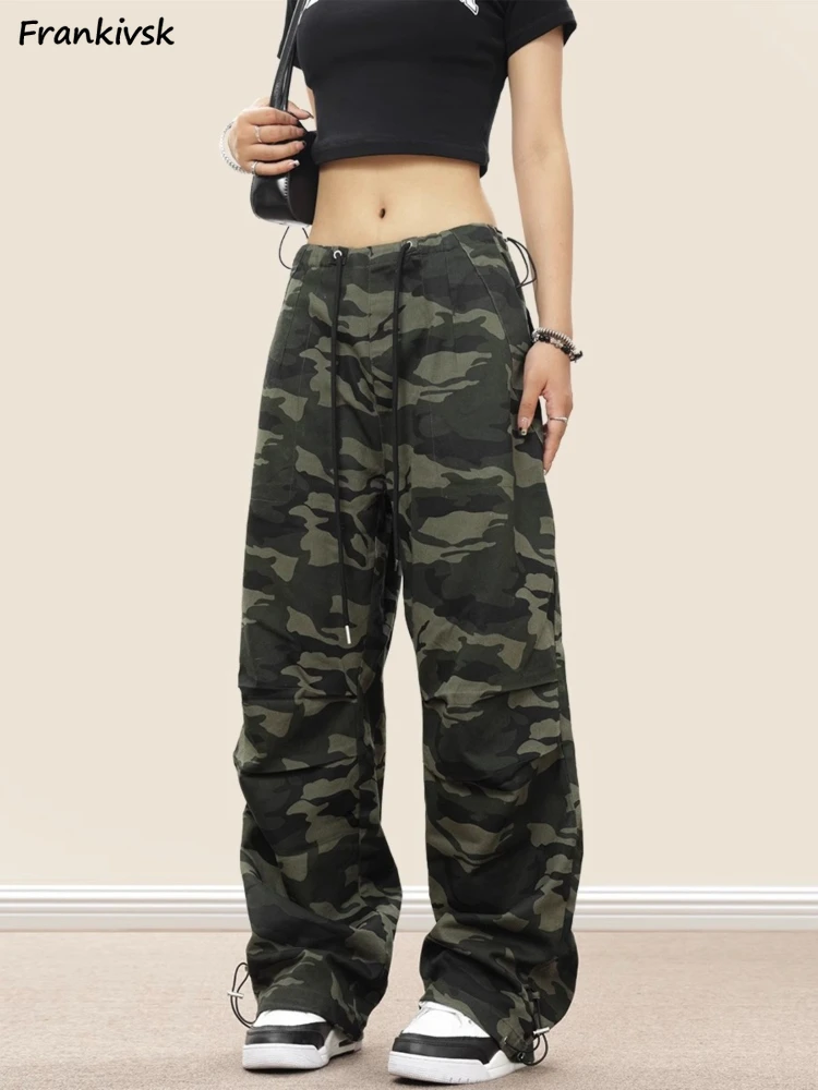 

Cargo Pants Women Camouflage Loose Japanese Style Hotsweet Full Length All-match High Street Youthful Popular Trousers Autumn