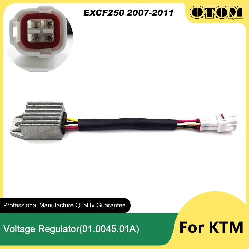 OTOM 2005-2019 Motocyklowy regulator napięcia Prostownik 4-przewodowy DC 12V Do KTM EXC EXCF XC XCW XCFW HUSQVARNA TC TE TX 250 300 450
