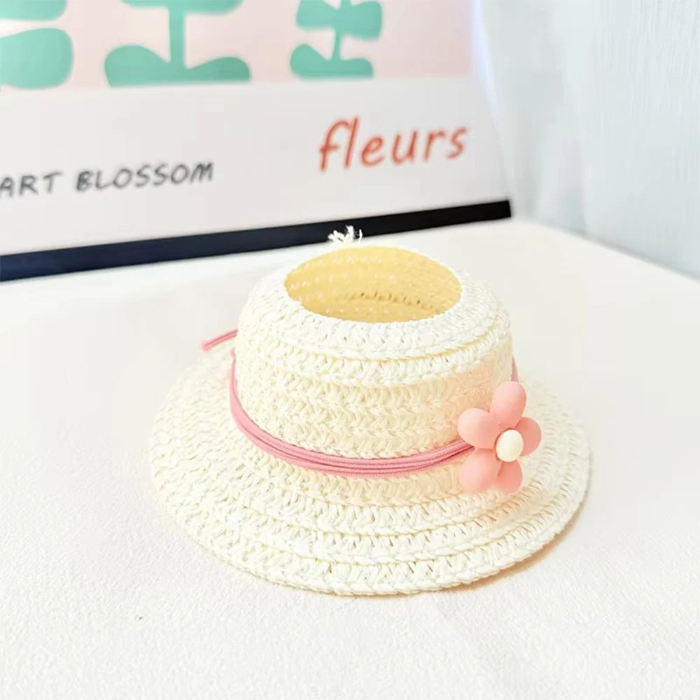 

Labubu Doll Clothing Accessories Cute Small Flowers Leaky Ears Straw Hat Labubu I II Idol Doll Accessories DIY Gifts