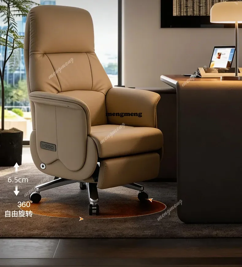 Best seller Leather electric boss chair ventilated massage office chair waist protection high-end business high-end computer cha