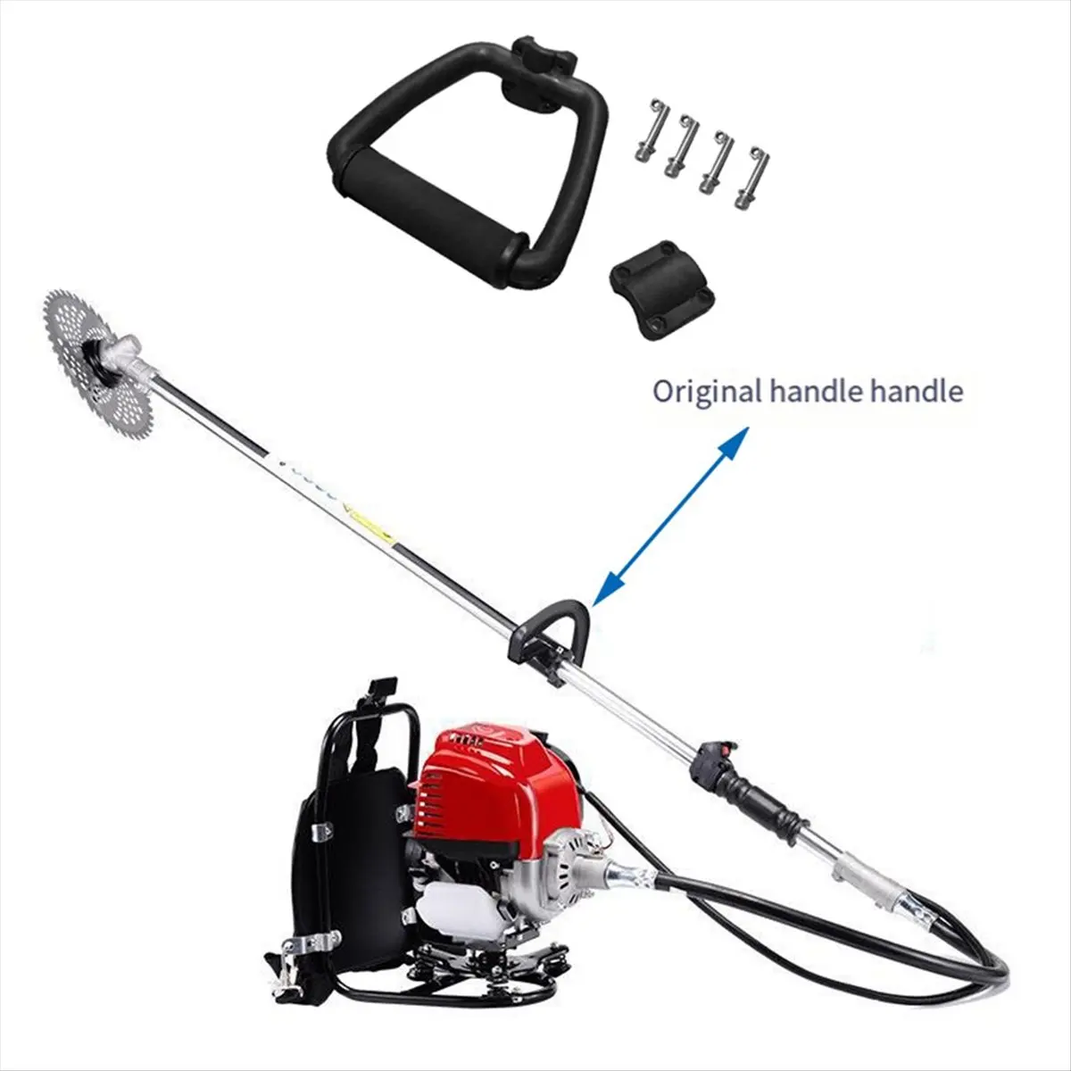 #43F Weed Eater Trimmer Handle Bar Handlebar Universal Loop Sponge Handle,Weed Handle Bar,(Plastic)