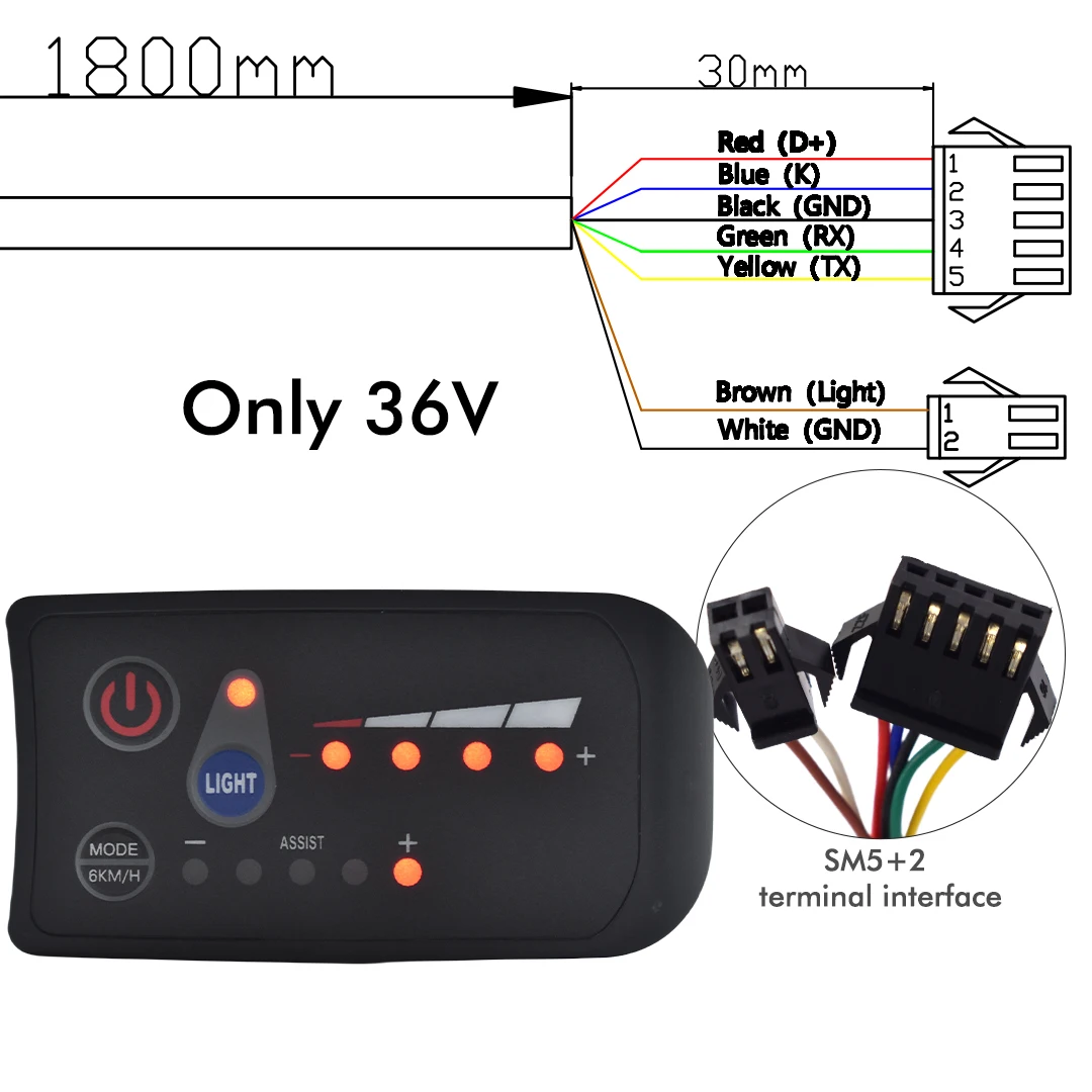 UART 2-multifunctioneel LCD-scherm Elektrische fietsdisplay Computer Fiets Regendicht Snelheidsmeter Kilometerteller Fietsen Waterdicht