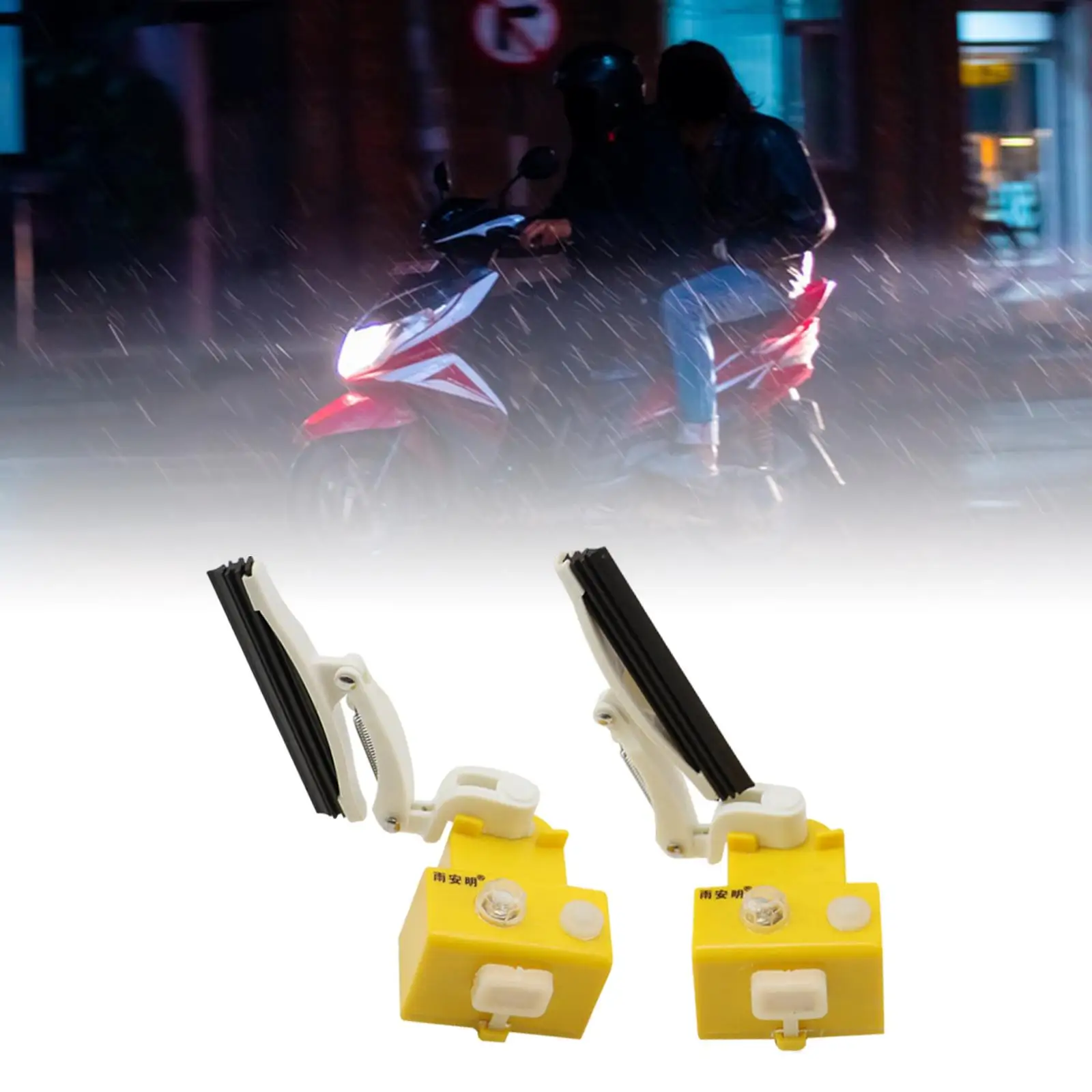 Generic Motorcycle Helmet Wiper Easy to Install Rechargeable Replacement Professional Compatible Helmet Rain Scraper Accessories