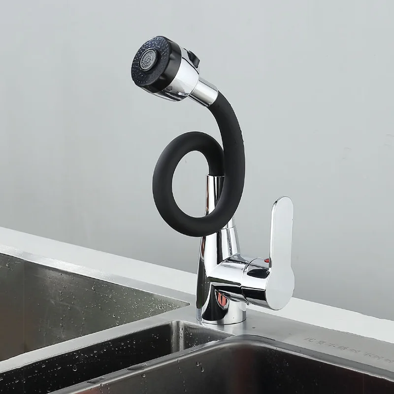 

Kitchen Hot and Cold Water Faucet Wash Basin Sink Laundry Pool Universal Rotatable Household Bathroom Faucet Deck Mounted