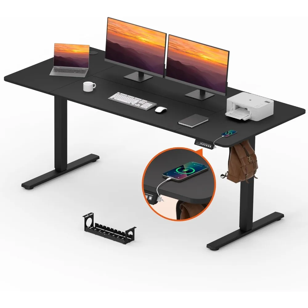 

Adjustable Stand Up Desk, Large 71x31 Inches Height Adjustable Standing Desk with Cable Management, Home Office Computer Desk