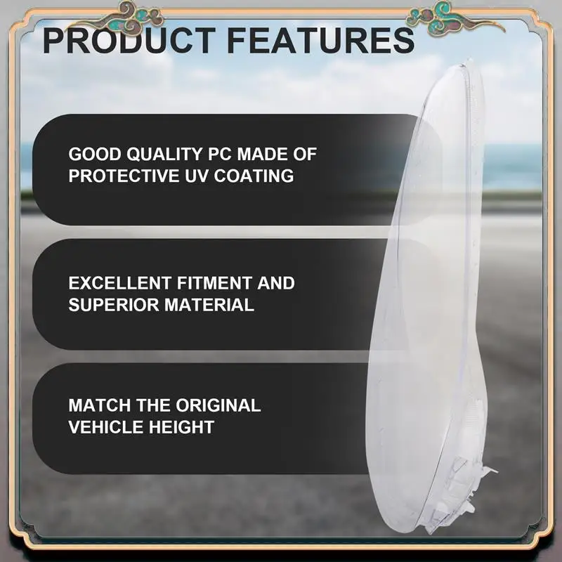 

Reliable-Car Headlight Shell Lamp Shade Transparent Cover Headlight Glass Headlight Lens Cover For Mazda 2 2007-2012