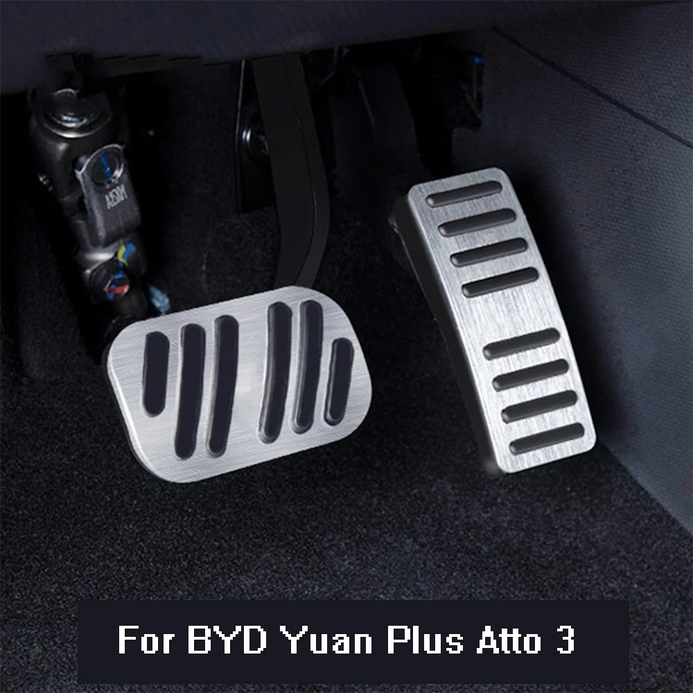 

For BYD Yuan Plus Atto 3 2022-2024 Accessories Car Accelerator Pedal Pads Aluminum Alloy Brake Gas Cover Anti-slip Foot Pedals