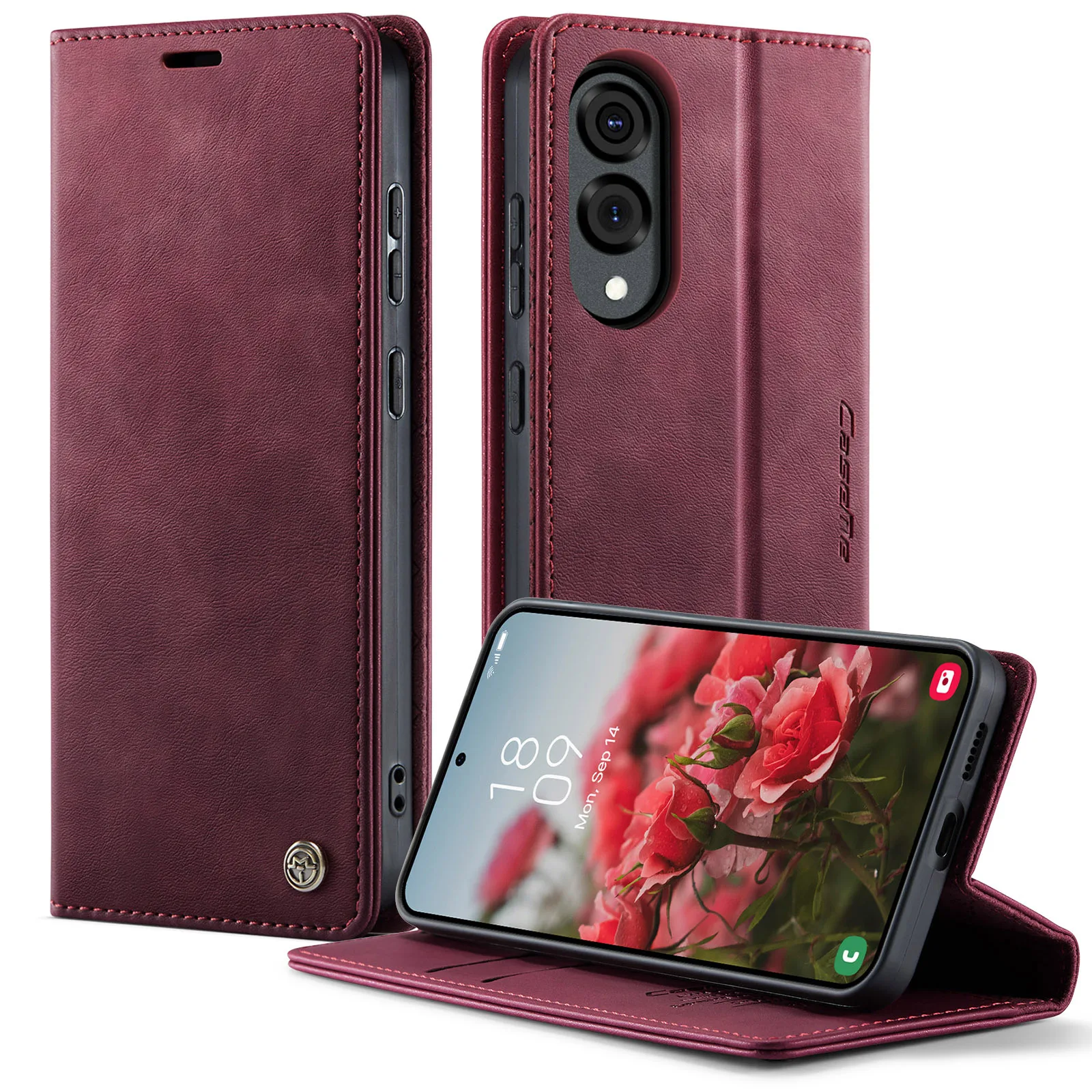 Flip-Leder-Brieftaschen-Handyhülle mit Kartenfächern für Samsung Galaxy S26 Ultra S25 Edge S24 FE S23 S22 S21 Plus A57 A37 A27 A17 – Magnetische Abdeckung
