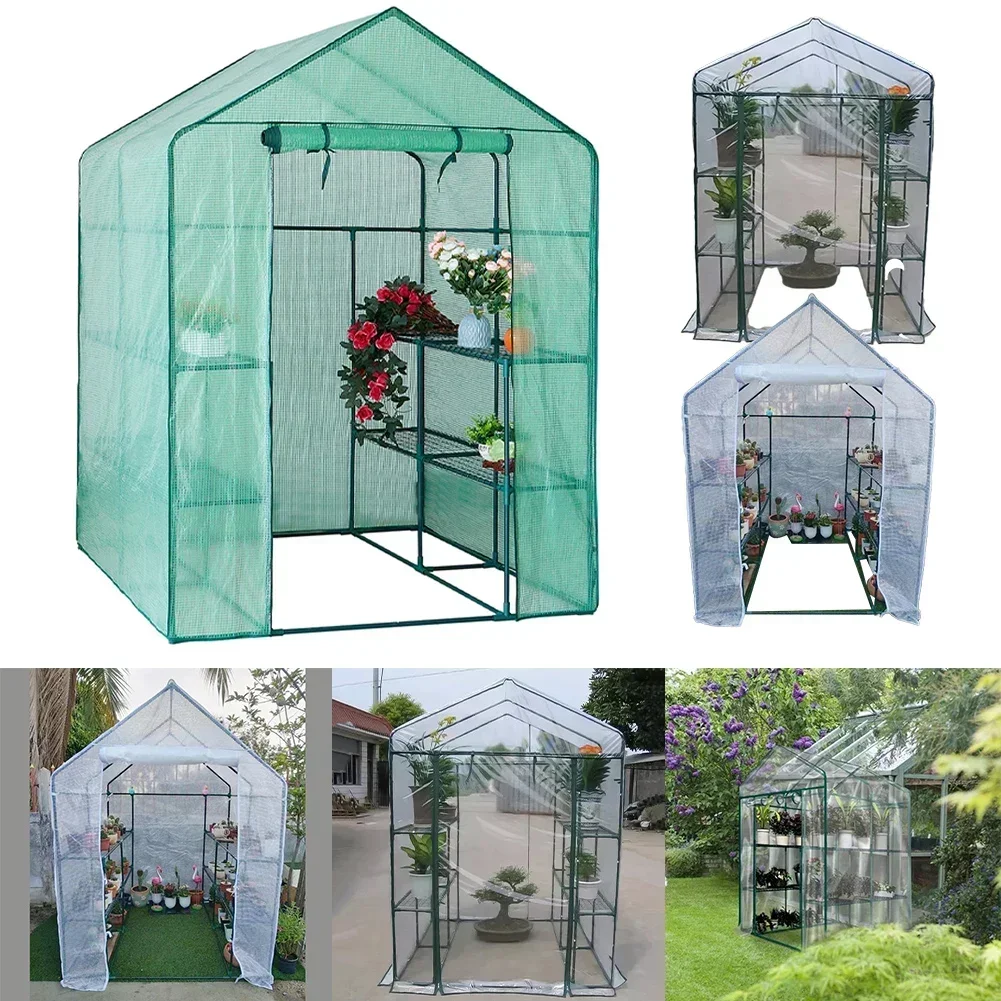 1pc Greenhouse PVC Cover For Indoor/Outdoor Green House Balcony Greenhouse PVC Cover Plant Protector Without Bracket Garden Tool