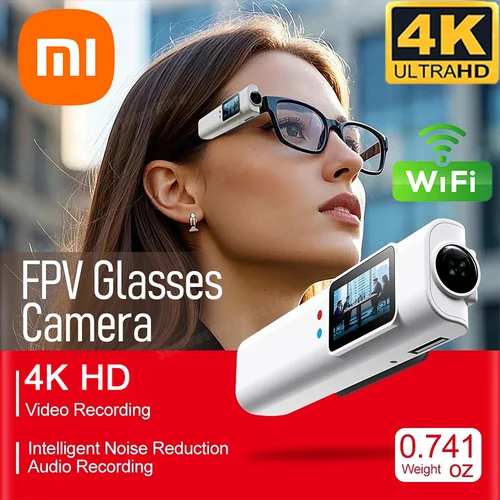 Imagen 1 del producto Xiaomi Mini gafas FPV 4K Video Shooting Microcámara HD WiFi auriculares inteligentes gafas grabación de vídeo y sonido aplicación WiFi
