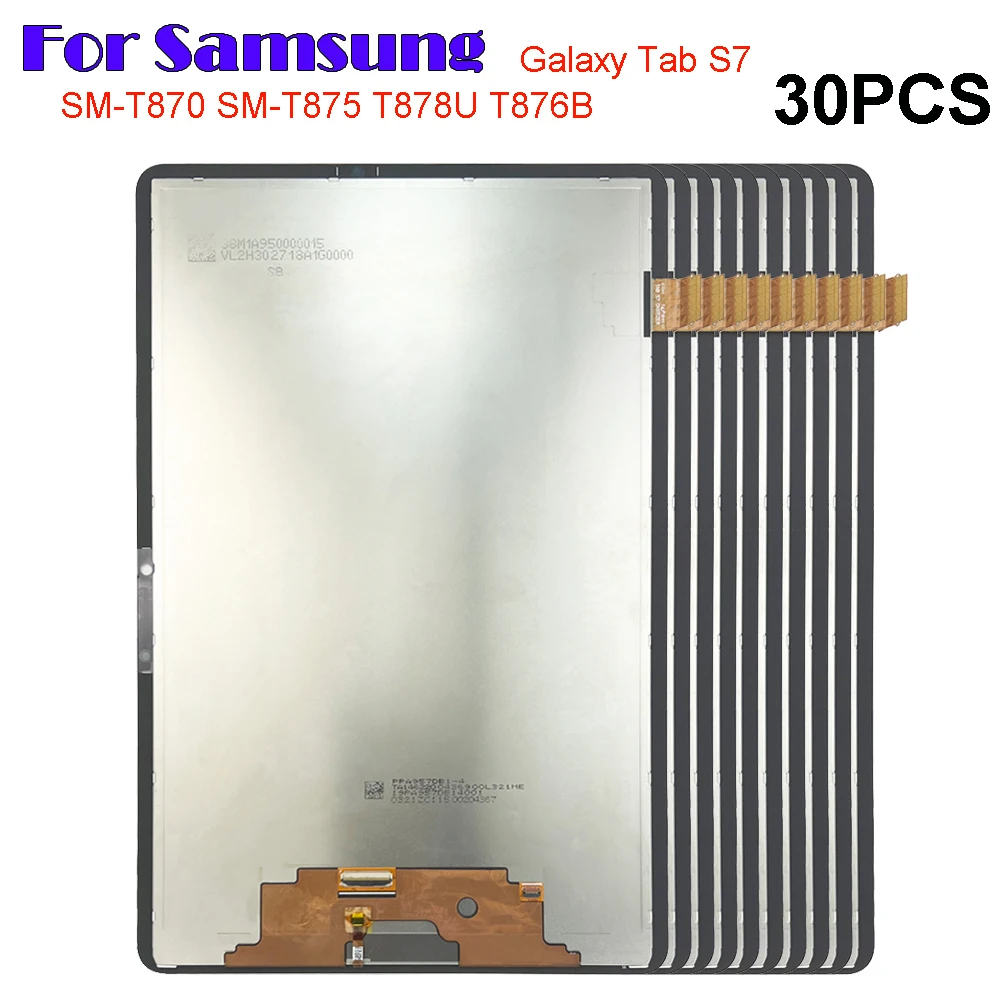 

30PCS For Samsung Galaxy Tab S7 SM-T870 SM-T875 SM-T876B T870 T876 LCD Display Touch Screen For Samsung Tab S7 LCD Screen