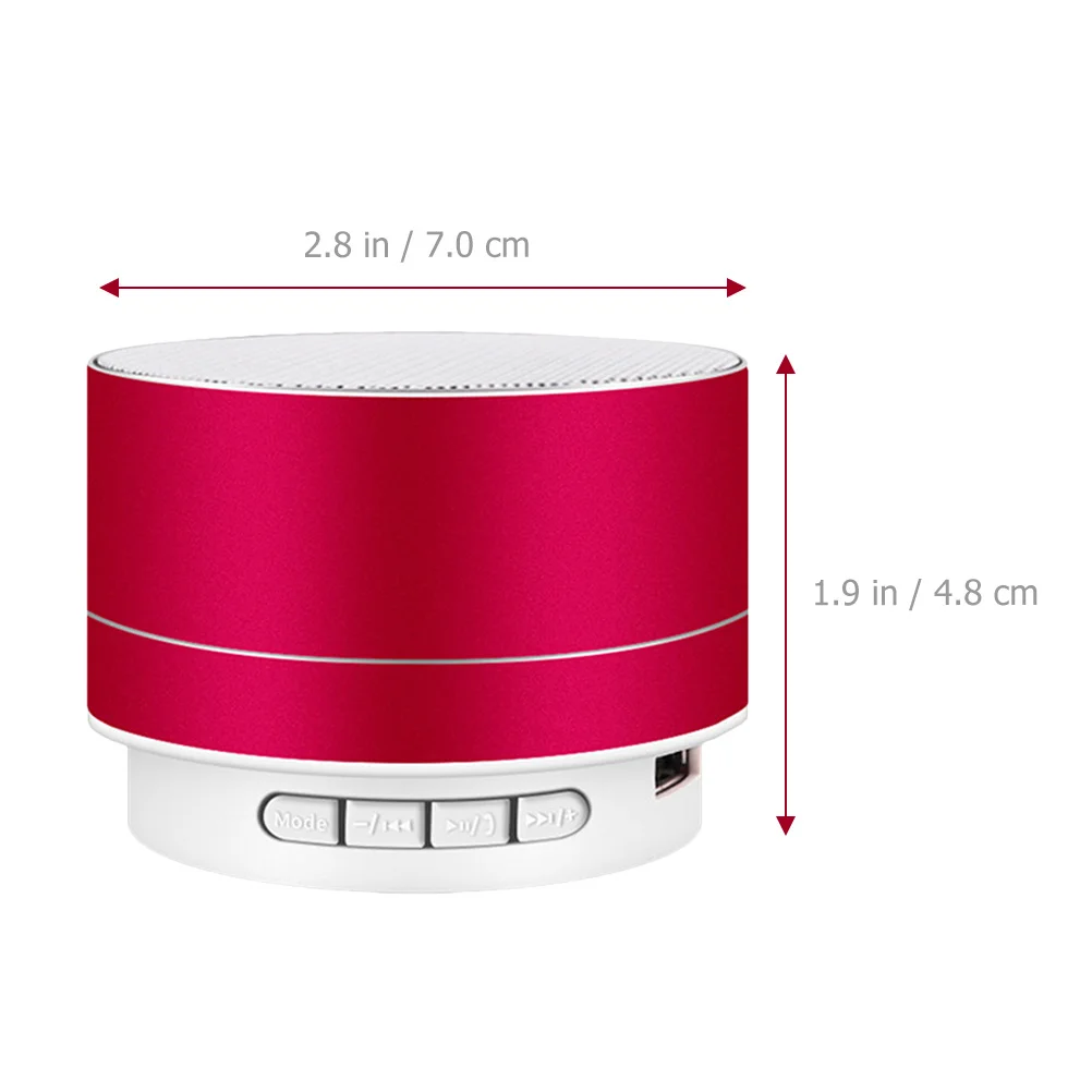 

Portable Wireless Speaker Metal Appearance Card Mini LED Music Player Travel Desktop Speaker