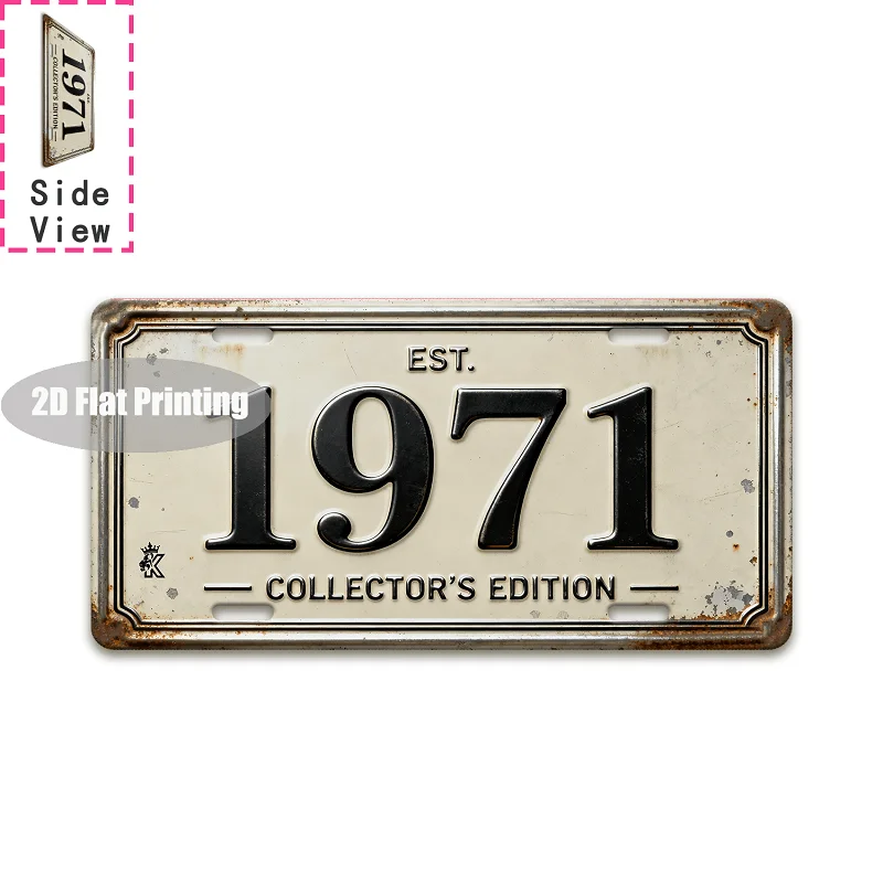 Tin Sign - Vintage Durable Metal Plaque Wall Decor, Home Office Bar Man Cave Global City Coordinate Birth Year Retro License P