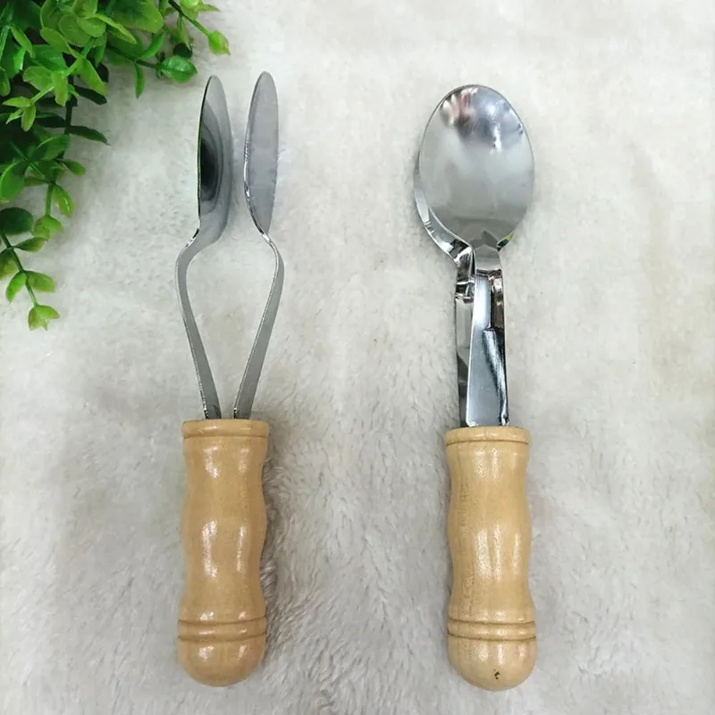 1pc for Irish Musical Spoons Wooden Handle Percussion Musical Spoons Instrument 8 Inch Metalwood for Gift Music Classes Teaching view 4