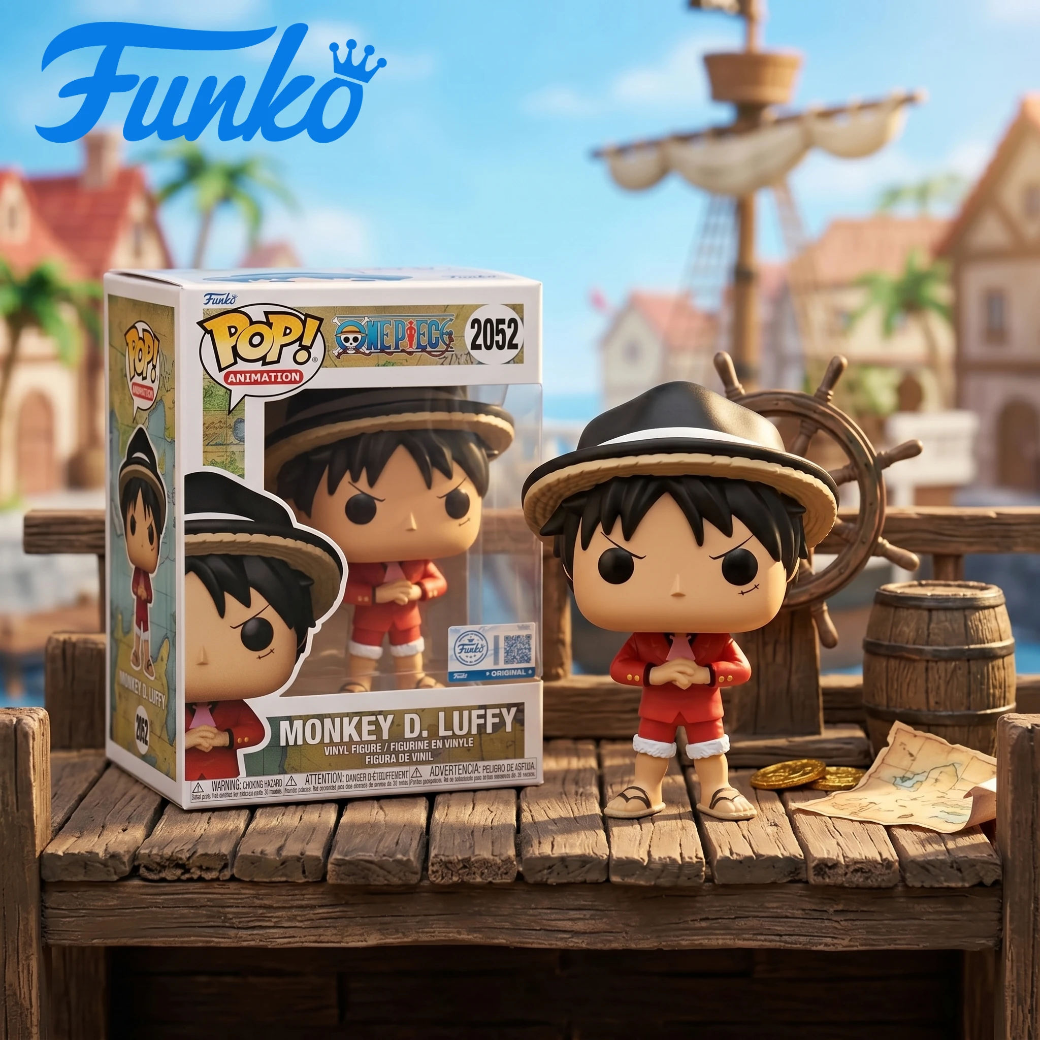 Funko Pop: One Piece - Luffy (versión Whole Cake Island), regalos ideales para Año Nuevo, días festivos y cumpleaños para familiares y amigos.