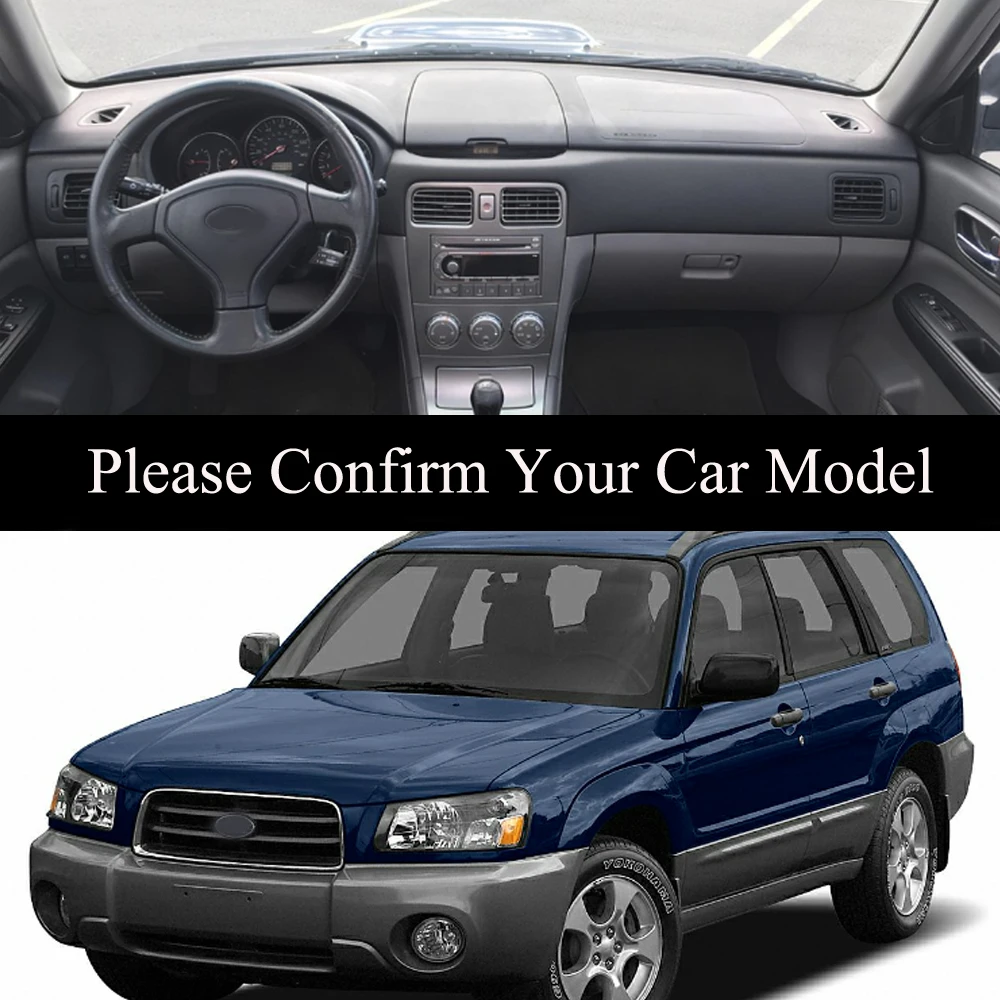 For Subaru Forester SG 2003 2004 2005 - 2007 Dashboard Cover Board Mat Carpet Pad Sun Shade Retro Leather Cushion Car Accessory