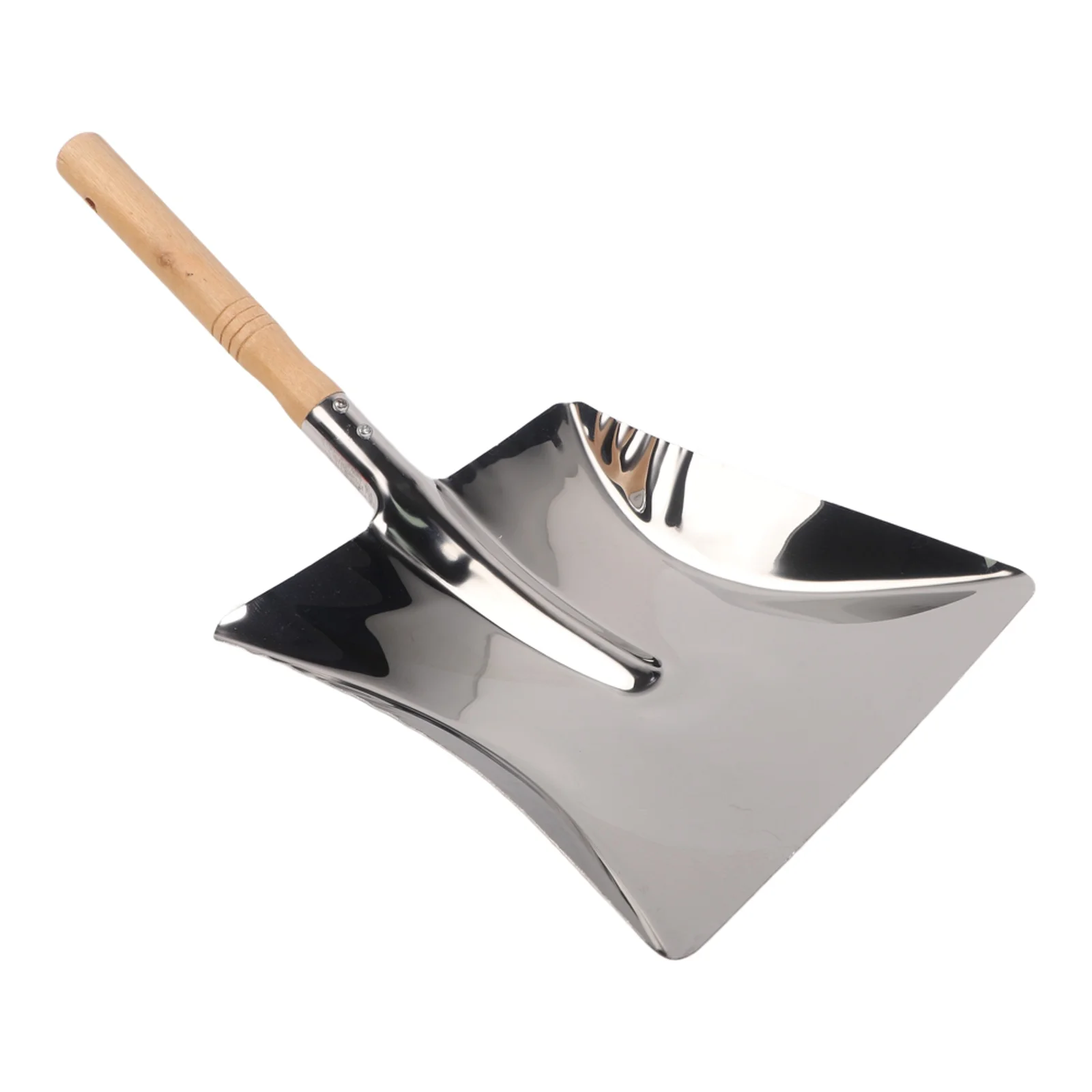 1pcs Fireplace Ash Shovel Stainless Steel Cleaning Tool Wood Handle Chimney Scraper For Indoor Outdoor Cooking Areas Tool Shovel