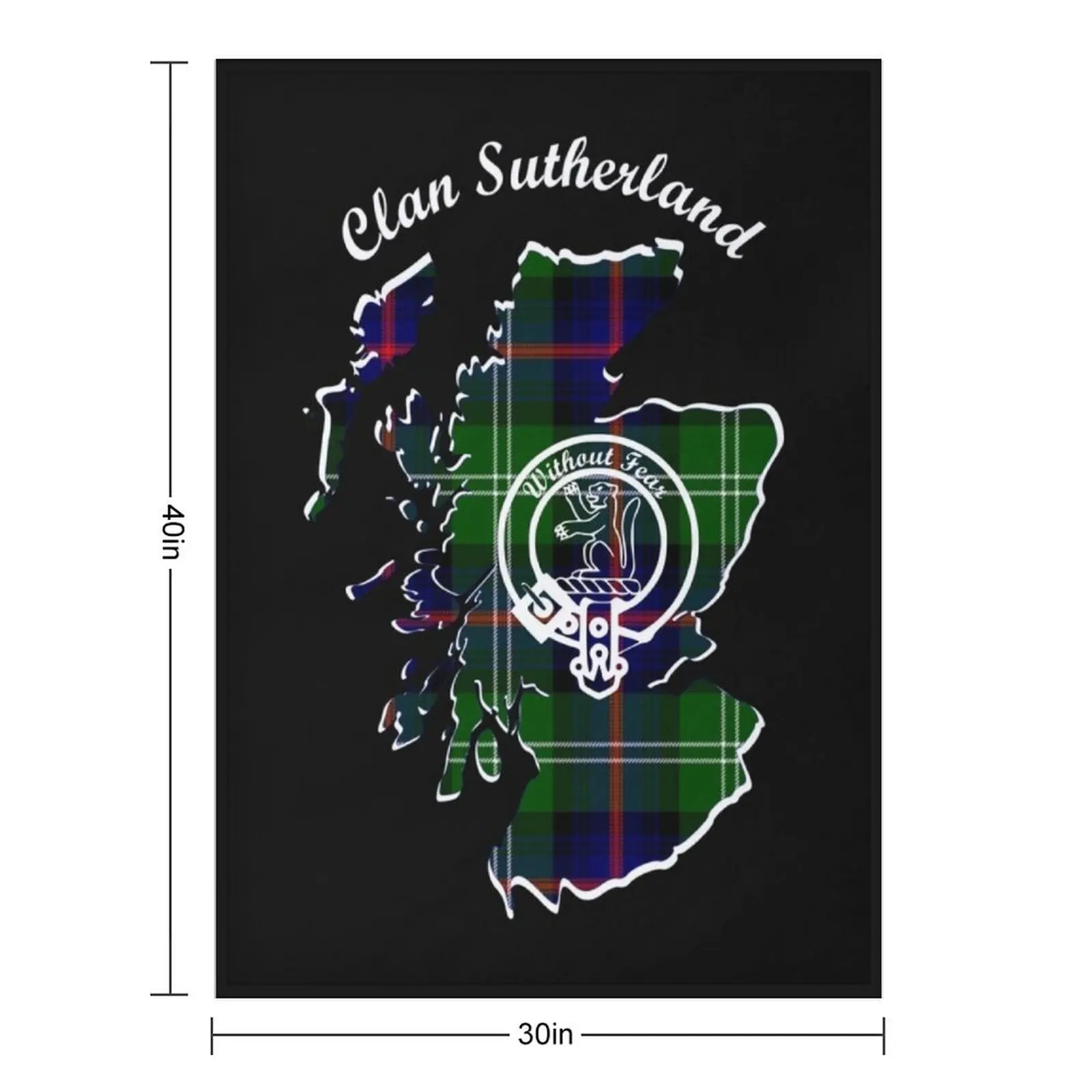 عشيرة ساذرلاند اسكتلندا خريطة كريست رمي بطانية لينة كبيرة القطبية الزخرفية أريكة لينة أفخم منقوشة البطانيات