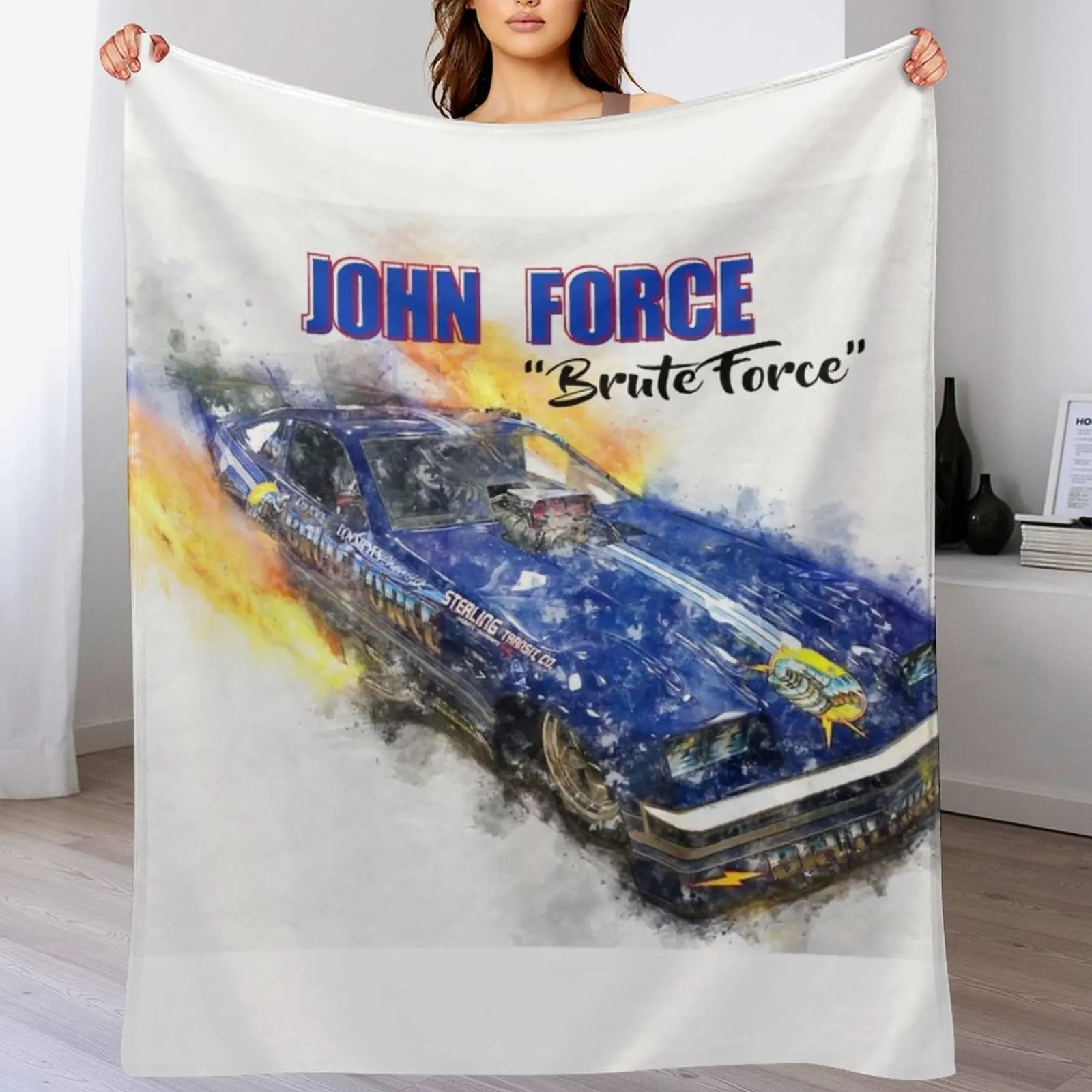 

John Force Brute Force Throw Blanket Stylish Warm Blanket for Living Room Bedroom