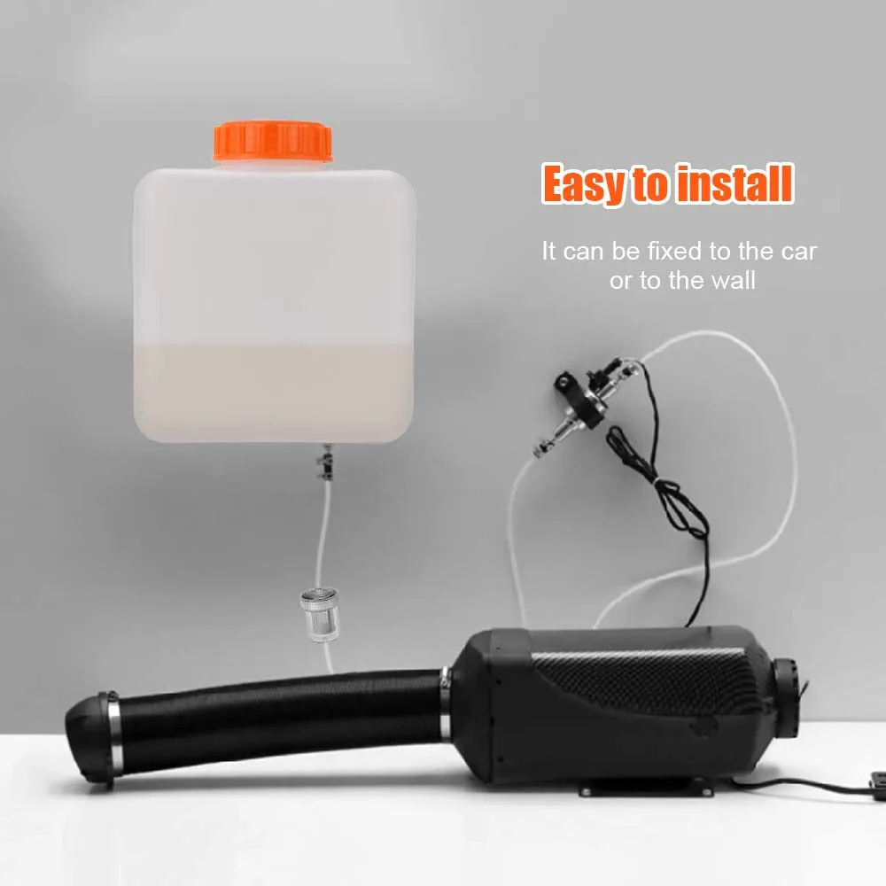 2.5L Plastic Fuel Tank for Household Cars Car Parking Heater Fuel Tank with Mounting Bracket Sealed and Leak-proof High and Low