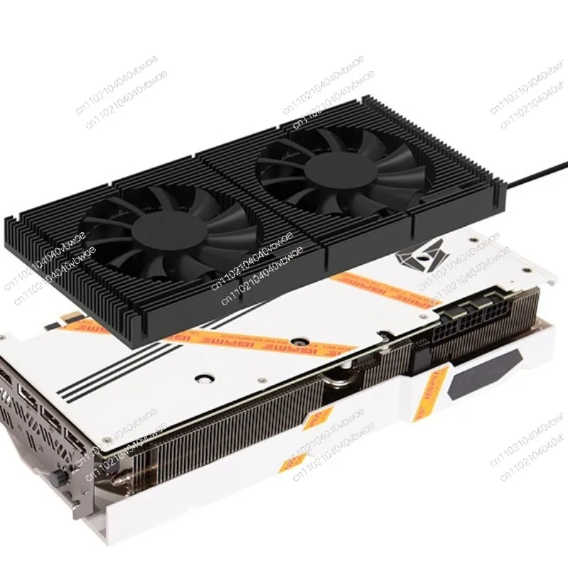 GPU Graphics Card Back Plate Aluminum 70mm4-pin PWM Cooling Fan Heat Sink Silent E-sports Graphics Card