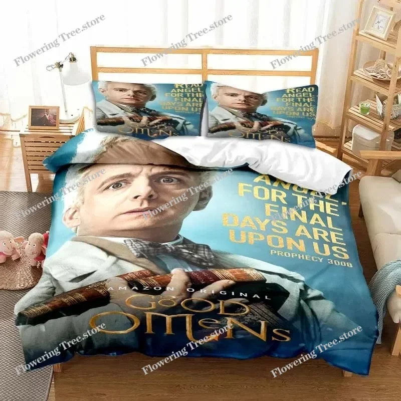 Good Omens Movie Angels Sheets Quilt Covers Bedding Dormitory Sheets Bedding Set Soft Warm Bedding Set