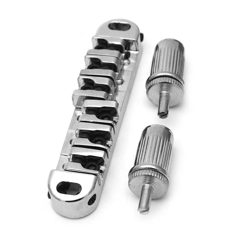 

Roller Guitar Bridge Locking Tune-O-matic Bridge Tailpiece Tail For LP Electric Guitar Gold/Chrome
