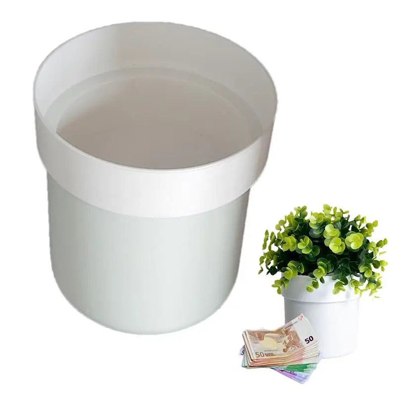 Money Hiding Gadgets Spare Key Safe Holder Money Hider Compartment Key Hider Storage Box Flower Pots False Bottom with Key Lock