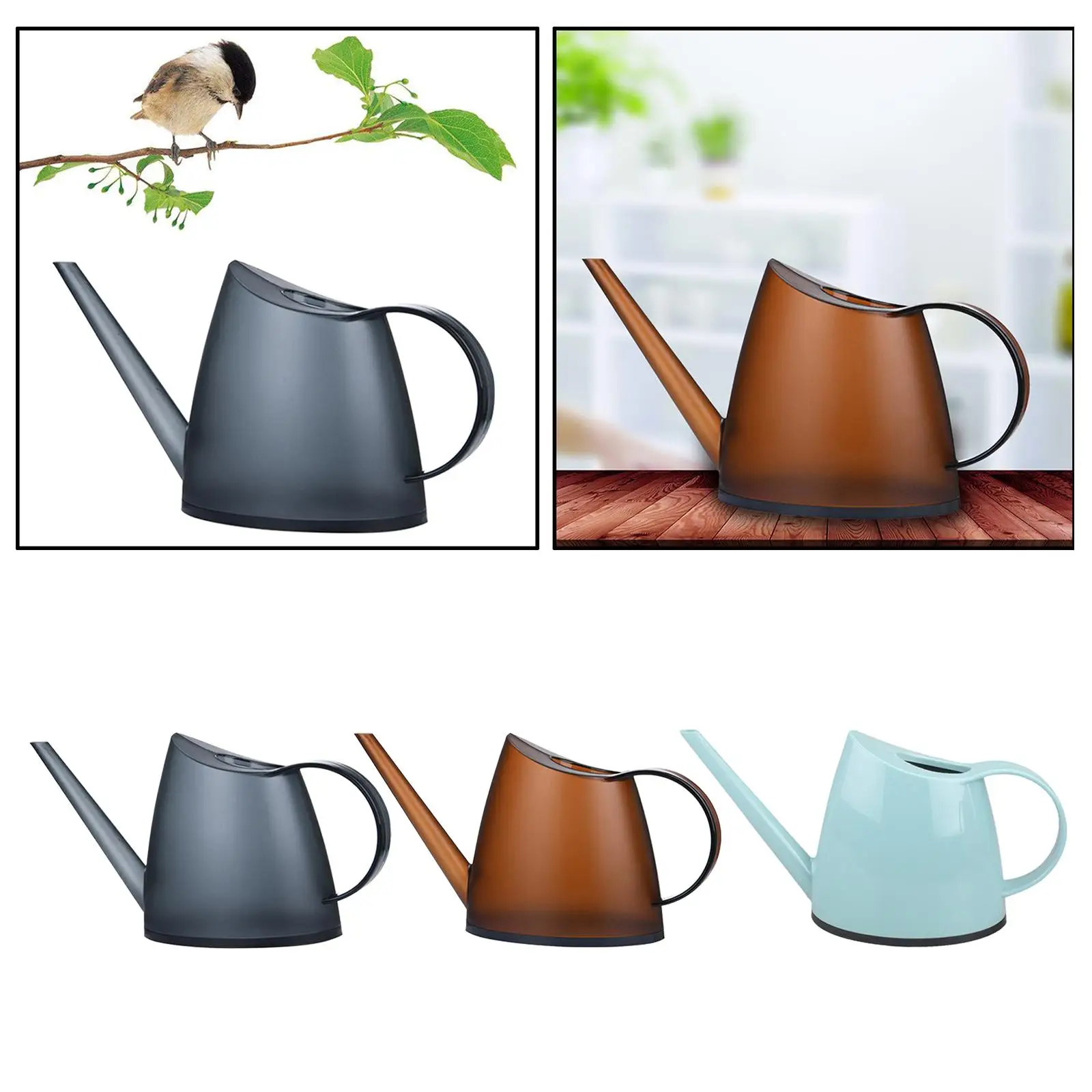 1.4L Watering can for Indoor Plants with Long Translucent Watering Pot , Pot Watering Can Garden Tool