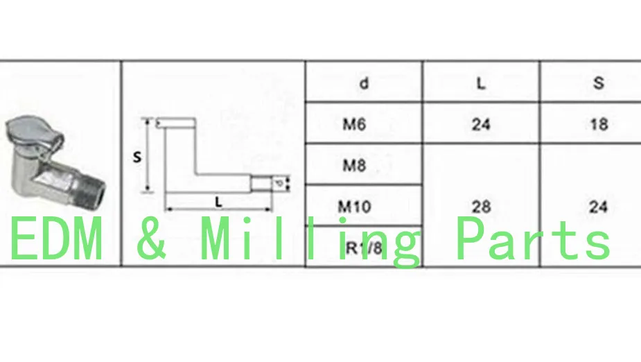 1pcs CNC Gits BROS Oil Cup Cover Milling Machine Elbow M6 M8 1/8 Tool For Bridgeport Mill Part