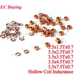 100Pcs/20pcs Hollow Coil Inductance 3.5*1.5/2.5/3.5/4.5/7.5T*0.7 Remote Control FM Inductor Copper Wire Coilcraft Inductor