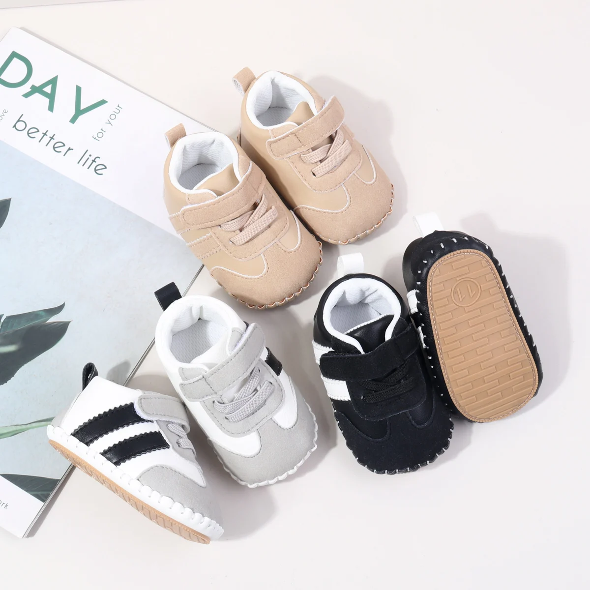 

Spring and Autumn 2025 New Style Soft-Soled Baby Shoes for Boys and Girls 0-1 Years Old Anti-Slip Breathable Single Shoes