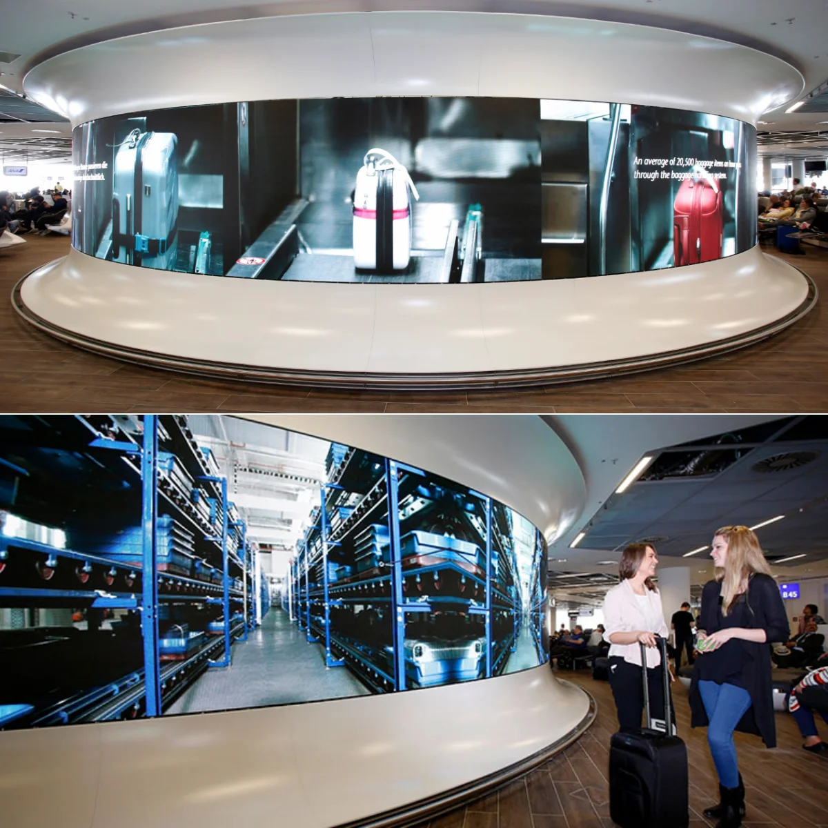 شاشة إعلانات LED جدار الفيديو لبوابة الصعود المطارية معلومات الطيران/طالب الأمتعة/محيط المتدلي/صالة VIP/مركز التحكم