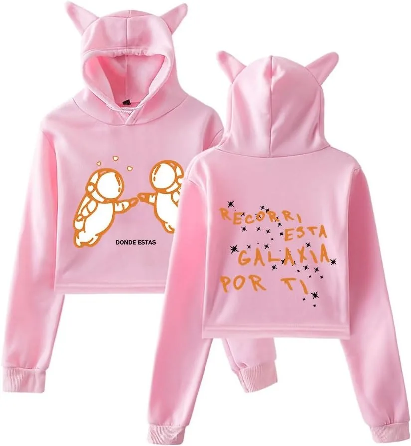 Ivan Cornejo Mirada Merch Pullover Female Cat Ears Hoodie Long Sleeve Top Women's Clothing Fashion Hoodie Outwear 