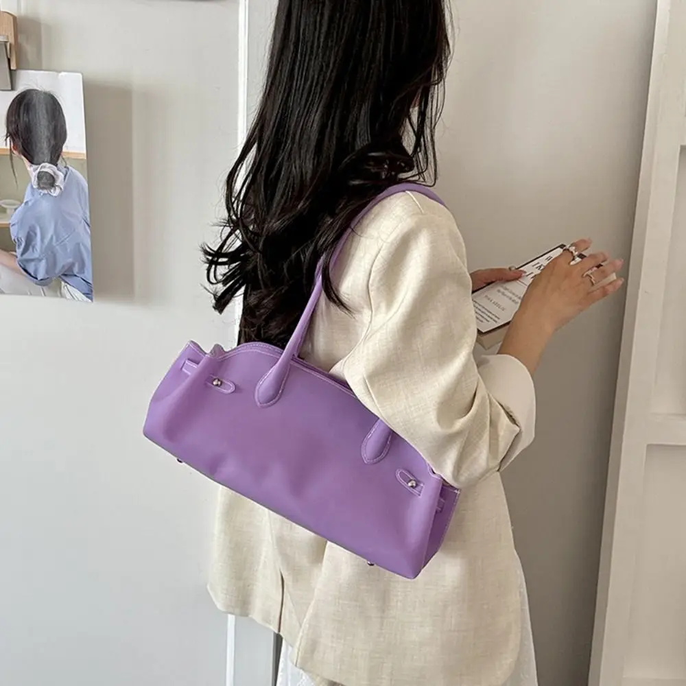 Cute Waterproof Transparent Jelly Bag Solid Color Large Capacity Bowling Bag Tote Pouch Dopamine Armpit Bags Fitness Bag