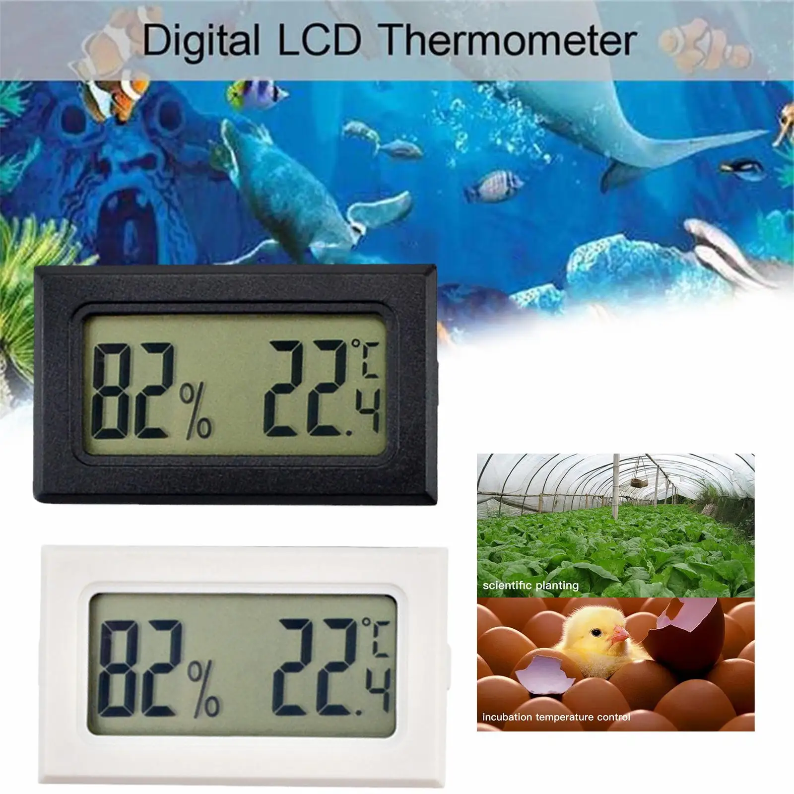 Mini Wireless LCD Digital Thermometer Hygrometer Gauge Humidity Meter Indoor Outdoor Home Thermometer Temperature Sensor